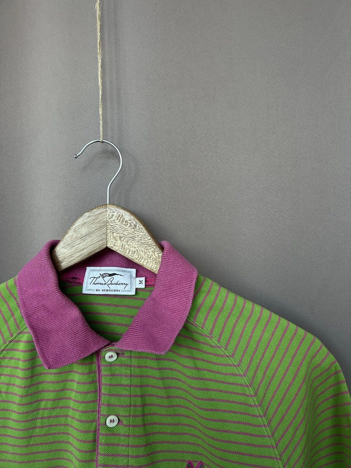 Burberry Thomas Burberry Striped Polo Shirt Mens Size M Short Sleeve Size US M / EU 48-50 / 2 - 6 Thumbnail