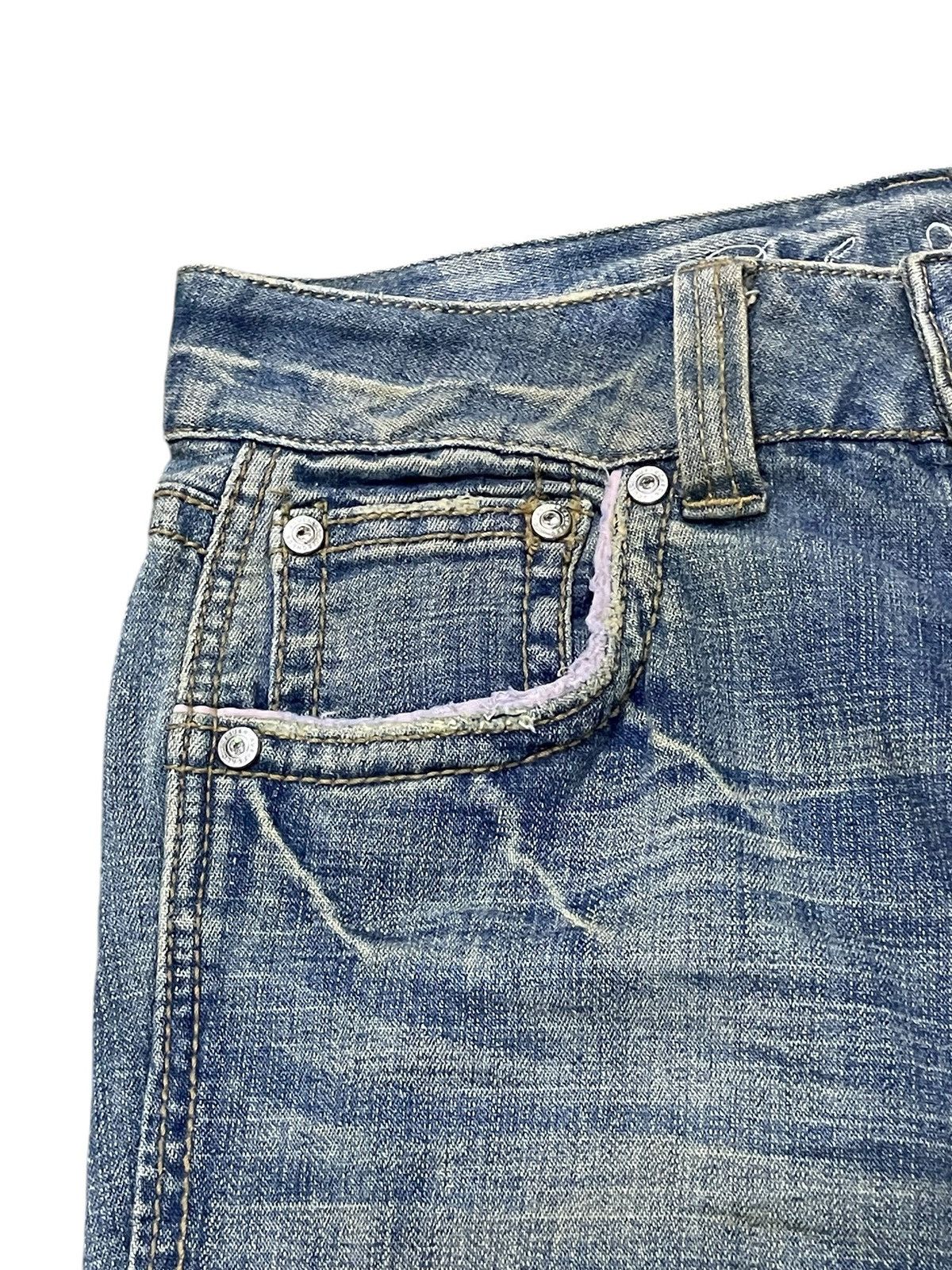 Shellac × Tornado Mart Tornado Mart Style Japanese Brand Flared Tribal Pocket Jeans Size US 28 / EU 44 - 8 Thumbnail