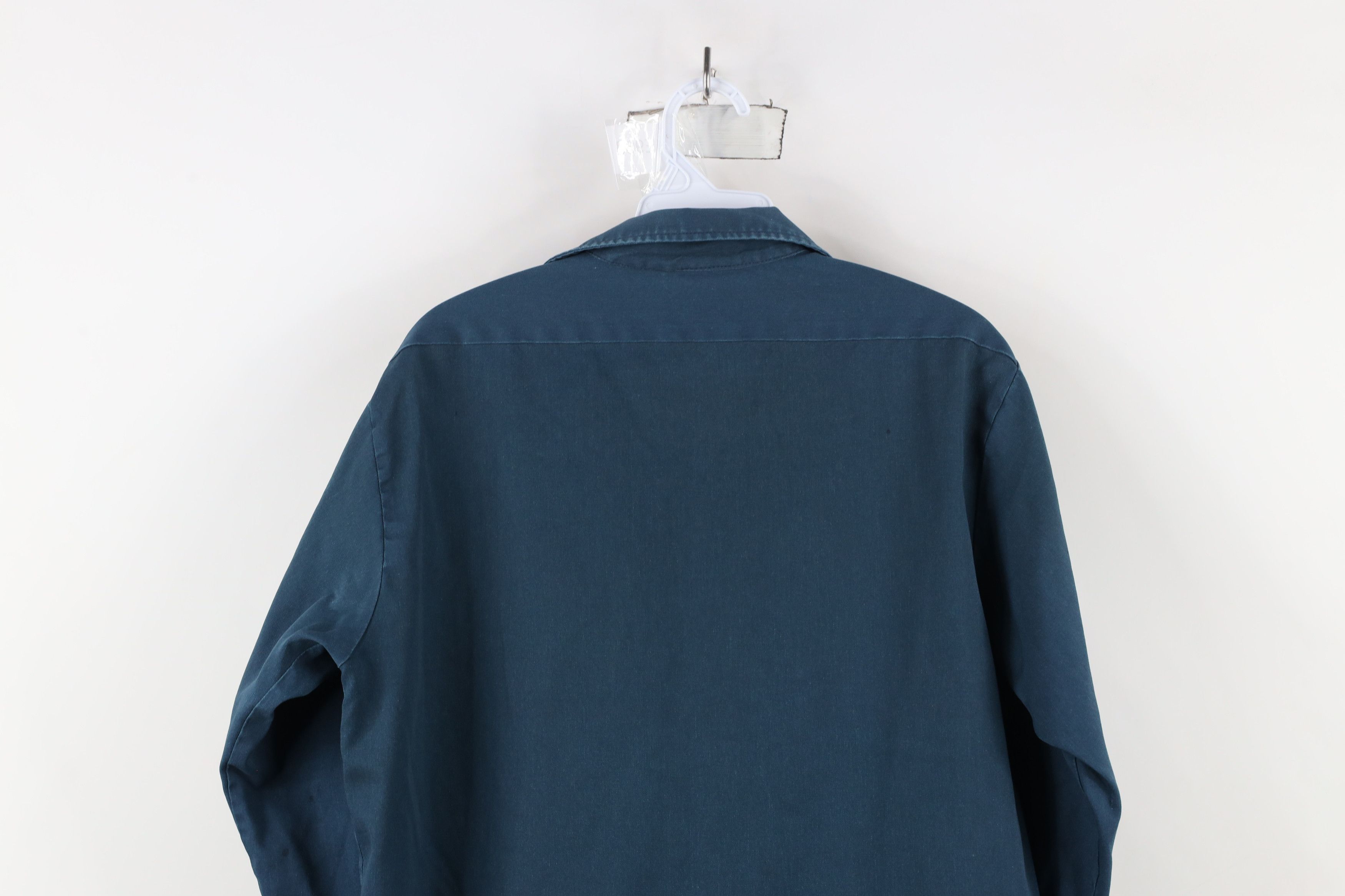 Dickies × Vintage Vintage 90s Dickies Workwear Button Shirt Teal USA Size US M / EU 48-50 / 2 - 13 Thumbnail