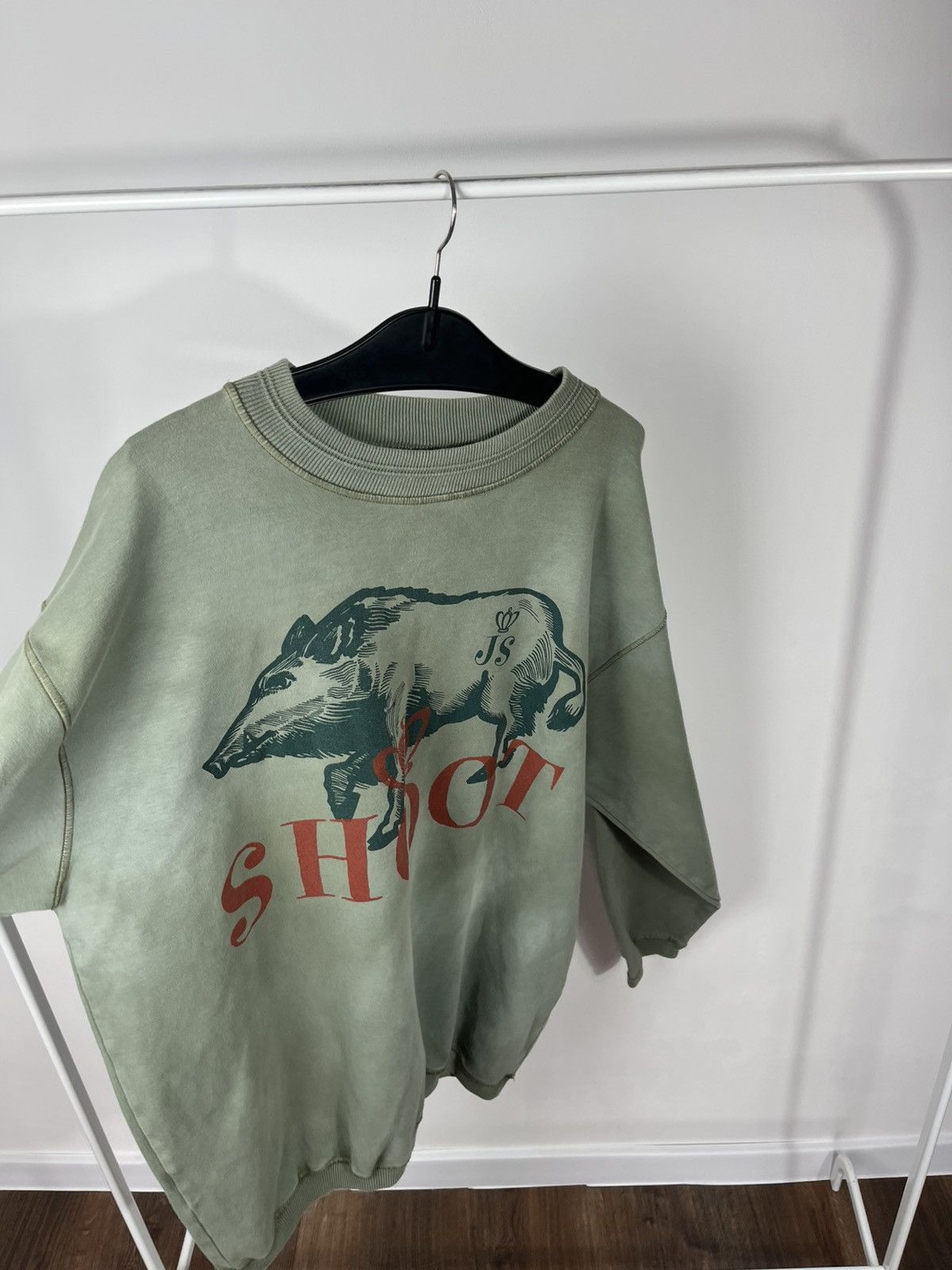 JET SET Jet Set Vintage Green Pig Graphic Sweatshirt Crewneck Size 4 Size US XL / EU 56 / 4 - 10 Thumbnail
