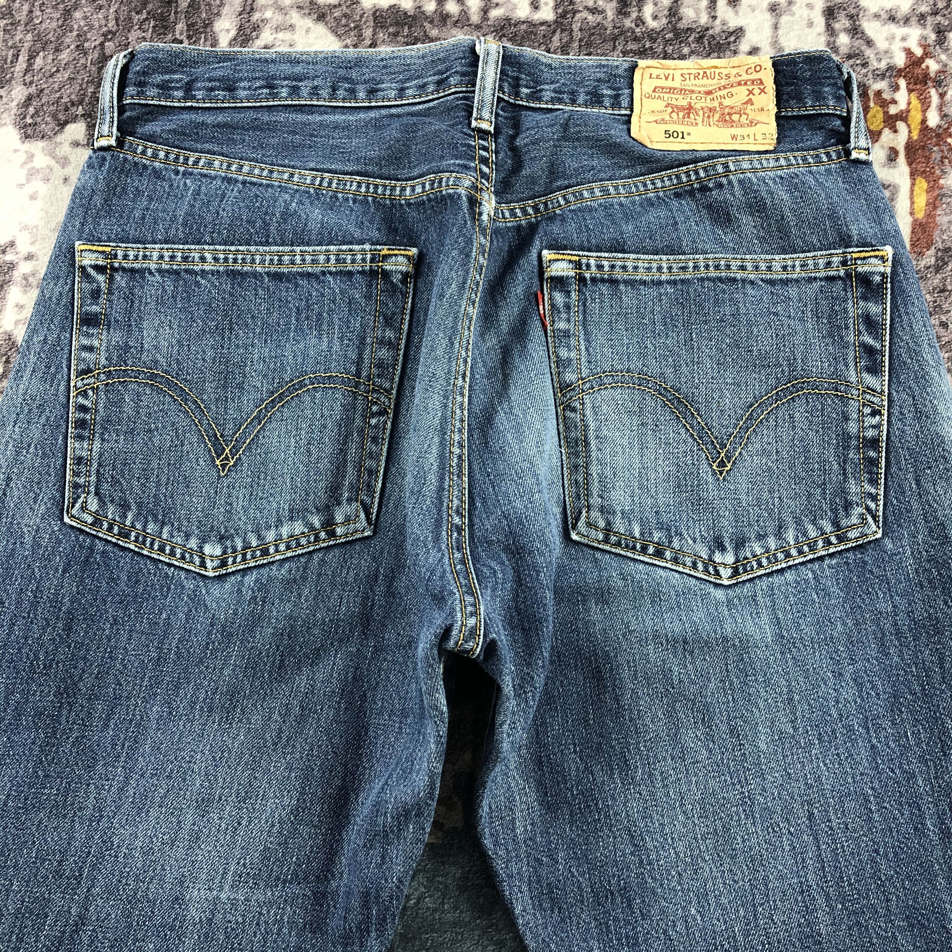 Levi's × Vintage 90s Vintage Blue Wash Levis 501 Jeans-JM2742 Size US 31 - 5 Thumbnail