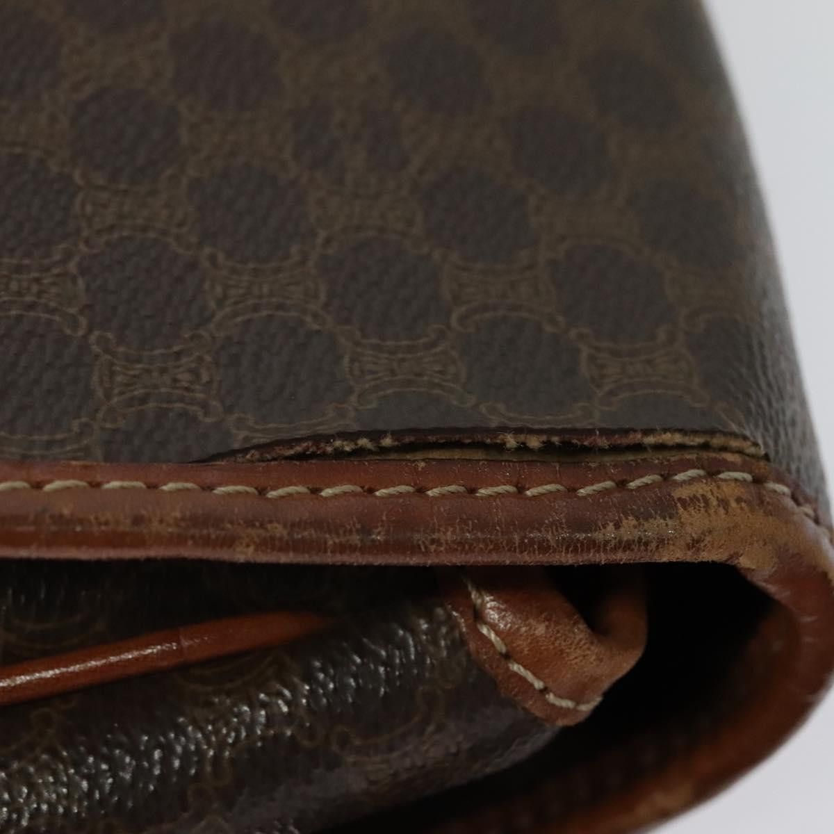 Celine CELINE Macadam Canvas Shoulder Bag Pvc Leather Brown Gold Size ONE SIZE - 9 Thumbnail