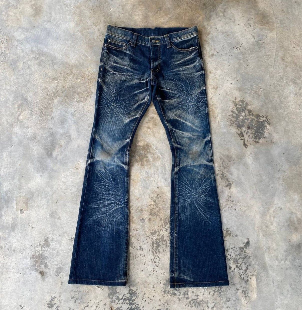 Japanese Brand FLARED JAPAN MODERN LOVERS RUSTY STARBURST GHOSTCLAW MARK Size US 28 / EU 44 - 3 Thumbnail