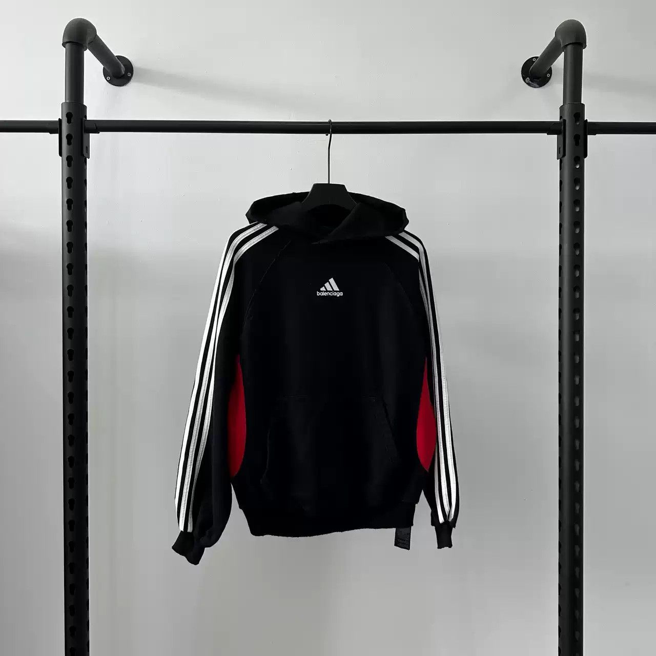 Balenciaga Balenciaga SS23 Adidas Co branded Embroidered Logo Block Color Hoodie Size US XS / EU 42 / 0 - 1 Thumbnail