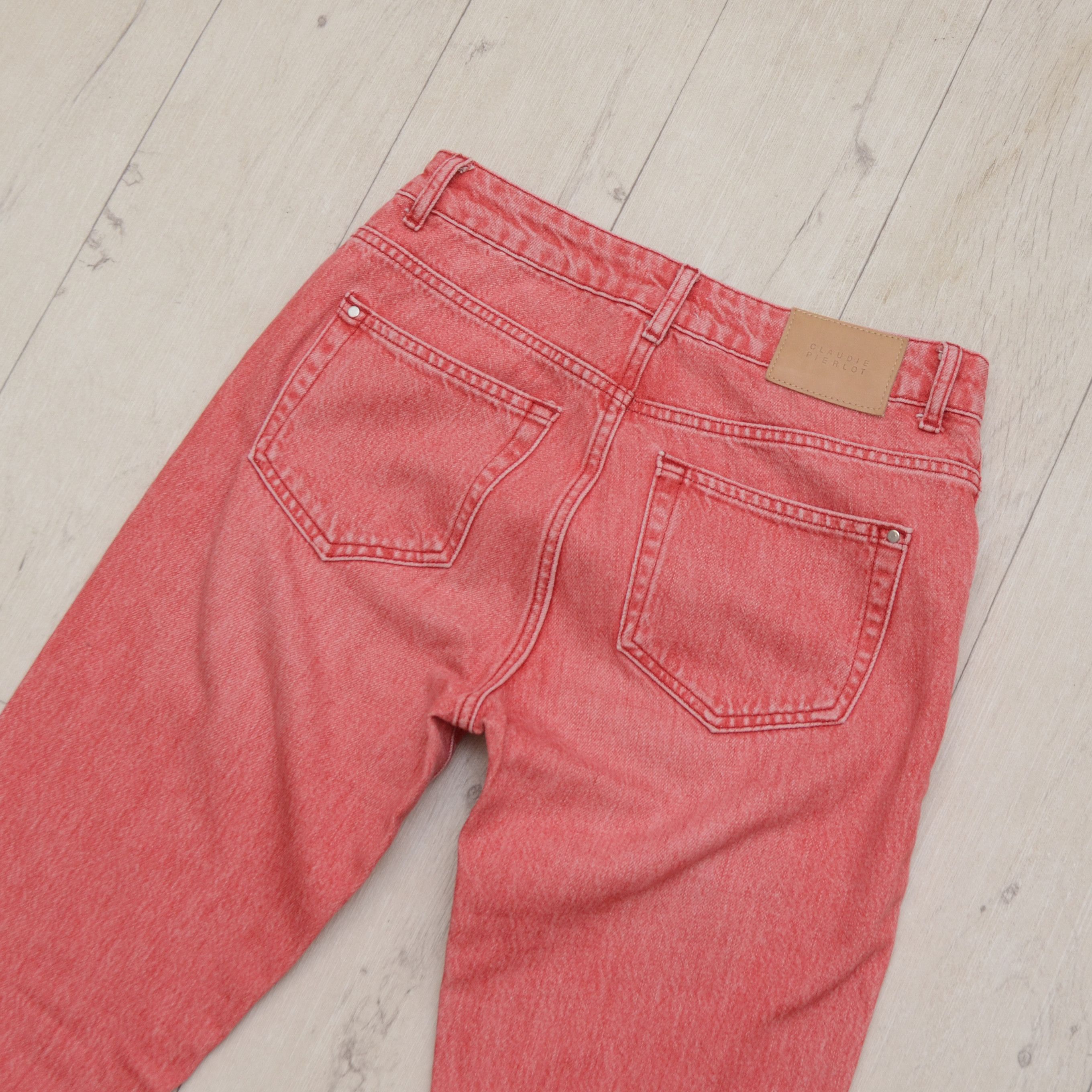 Other Pretty slim jeans CLAUDIE PIERLOT size 36 FR Red Washing Y2K Size 26" / US 2 / IT 38 - 8 Thumbnail