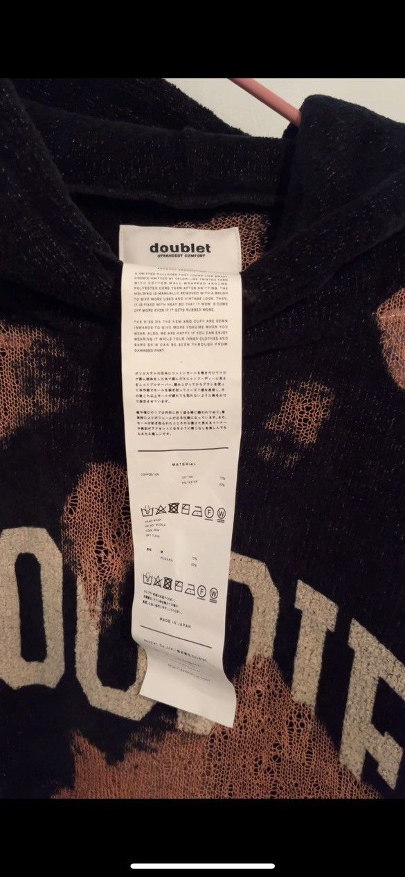 Designer × Doublet × Japanese Brand Doublet Ripped off hoodie (LOWEST PRICE) Size US S / EU 44-46 / 1 - 3 Thumbnail