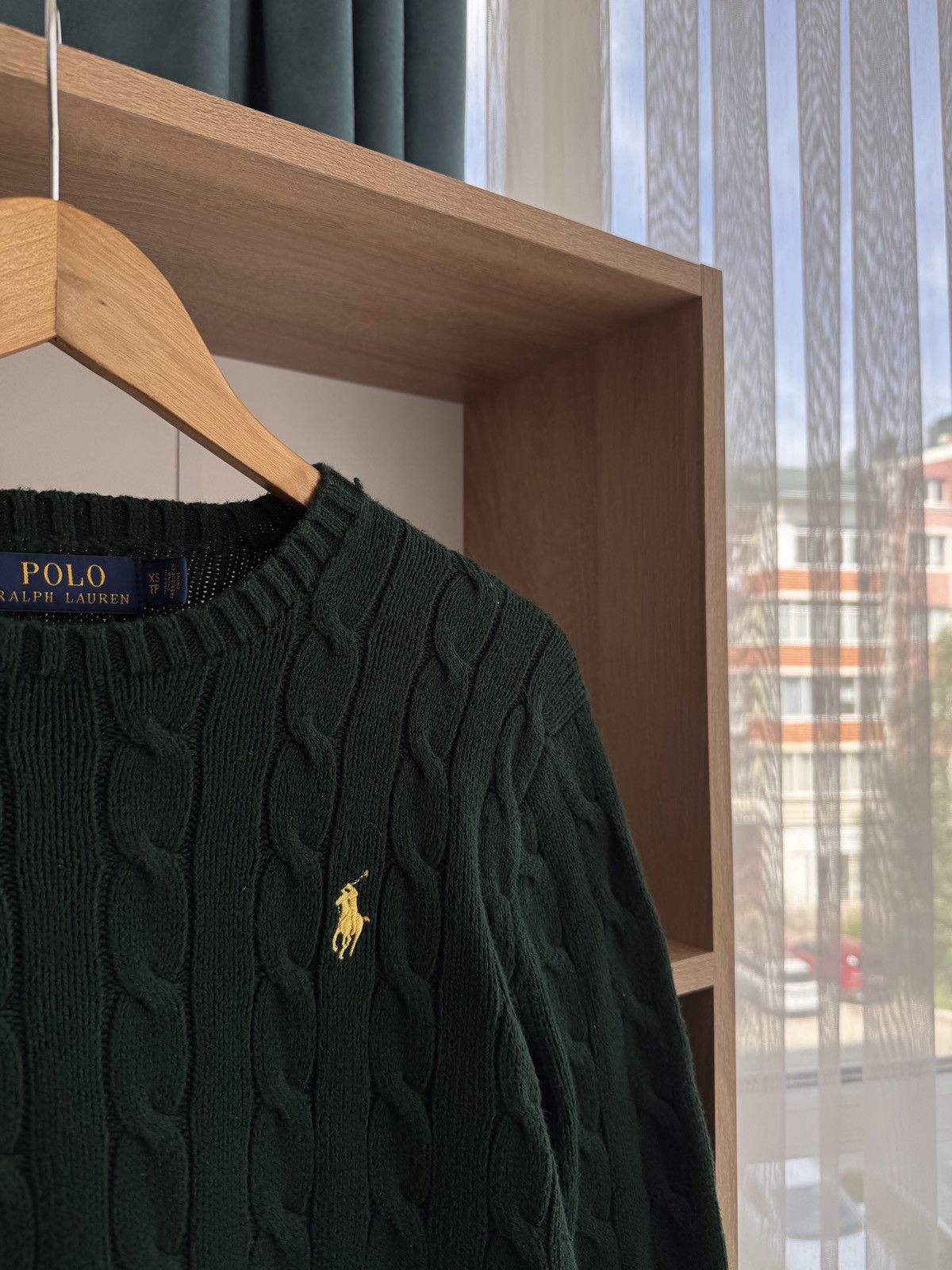 Polo Ralph Lauren × Vintage Vintage Polo Ralph Lauren Emerald Green Cable Knit Sweater Size S / US 4 / IT 40 - 7 Thumbnail