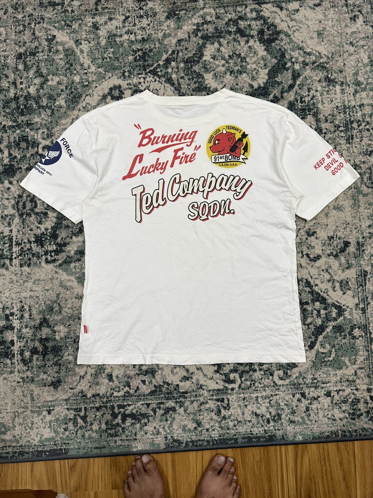 Buzz Rickson's × Tedman Vintage Ted-Company Tedman U.S Airforce White T shirt Medium Size US M / EU 48-50 / 2 - 9 Thumbnail