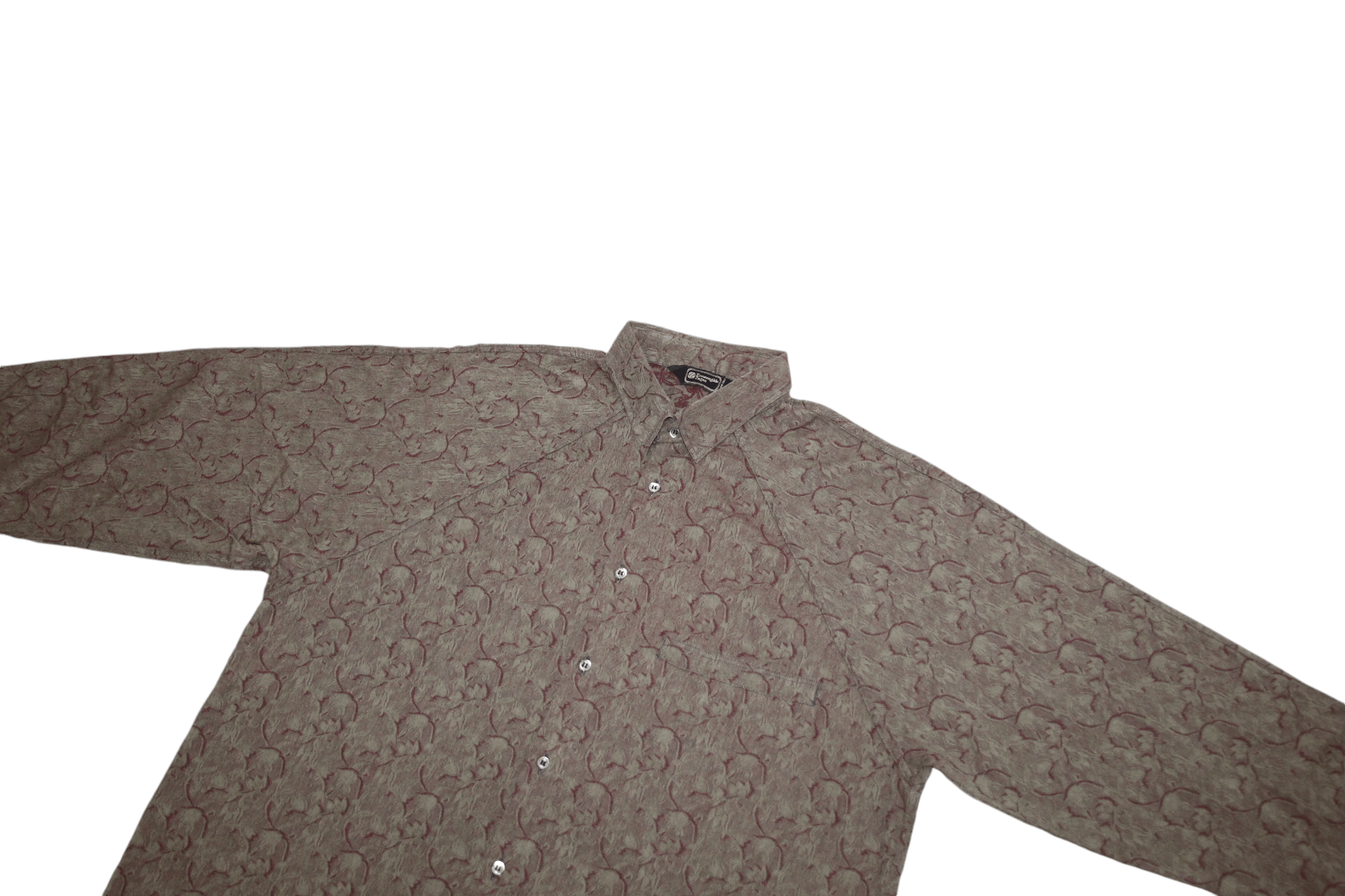 Ermenegildo Zegna Ermenegildo Zegna Trivero Cotton Wool Baroque Jacquard Shirt Size US M / EU 48-50 / 2 - 3 Thumbnail