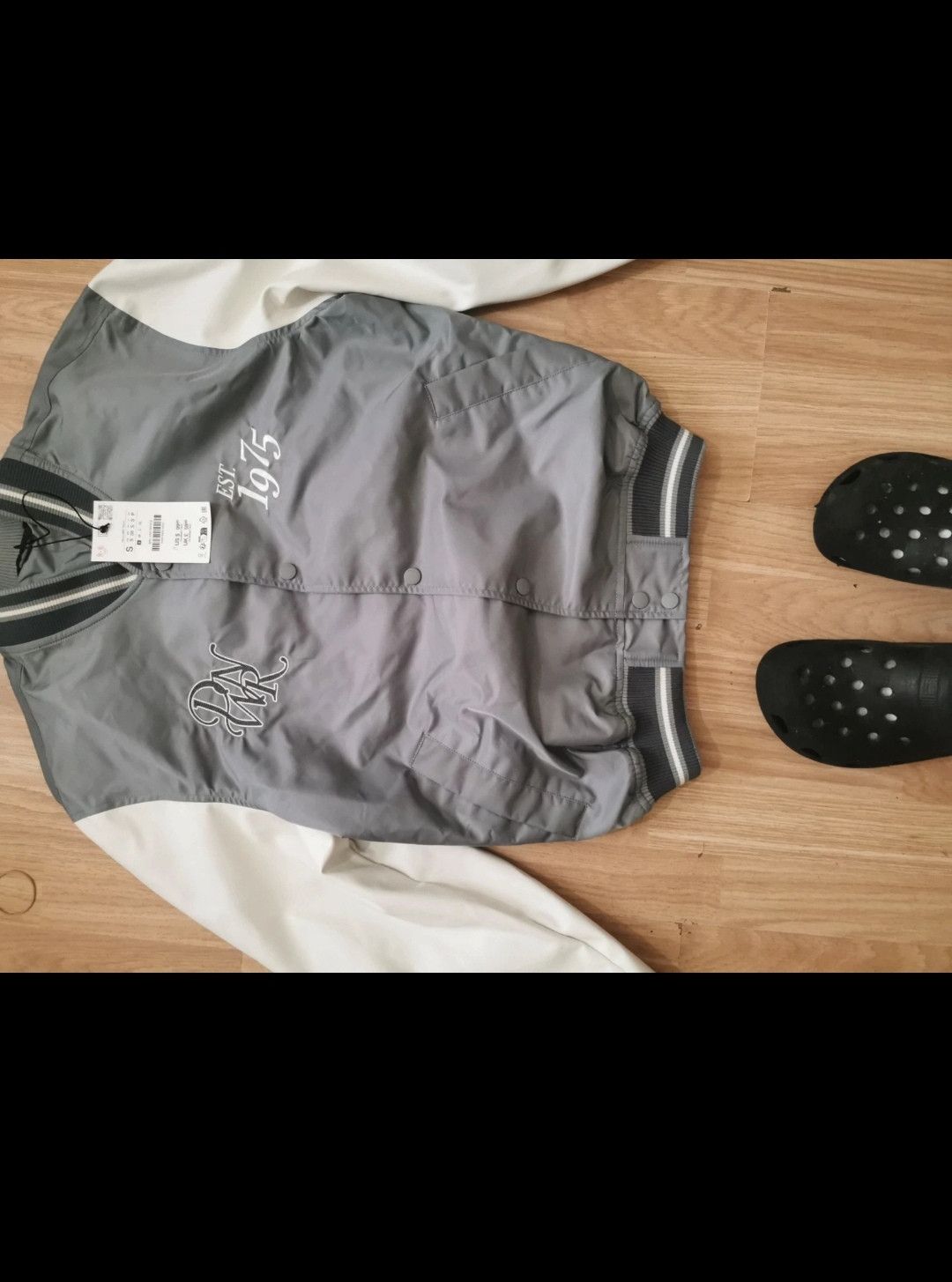 Zara Zara Blue grey varsity jacket bomber size man small Size US S / EU 44-46 / 1 - 2 Thumbnail