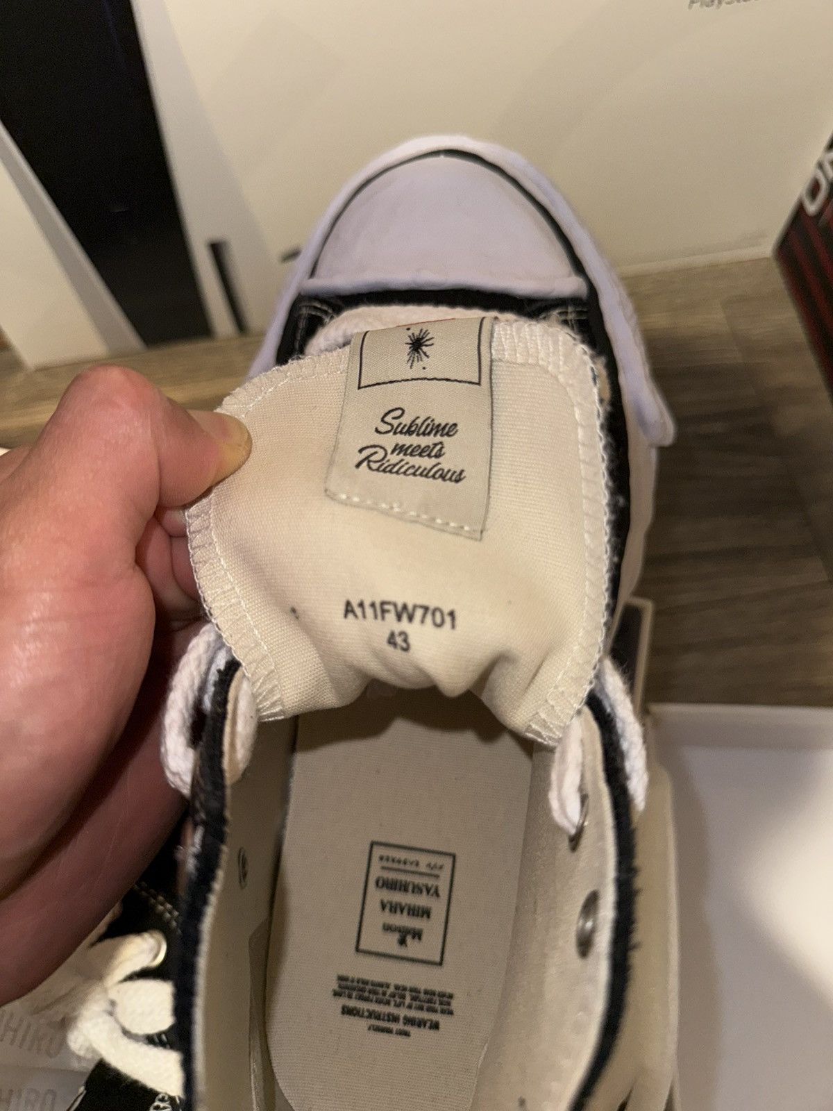 Maison MIHARA YASUHIRO Maison Mihara PETERSON 23 HIGH Black & White Size US 10 / EU 43 - 12 Thumbnail
