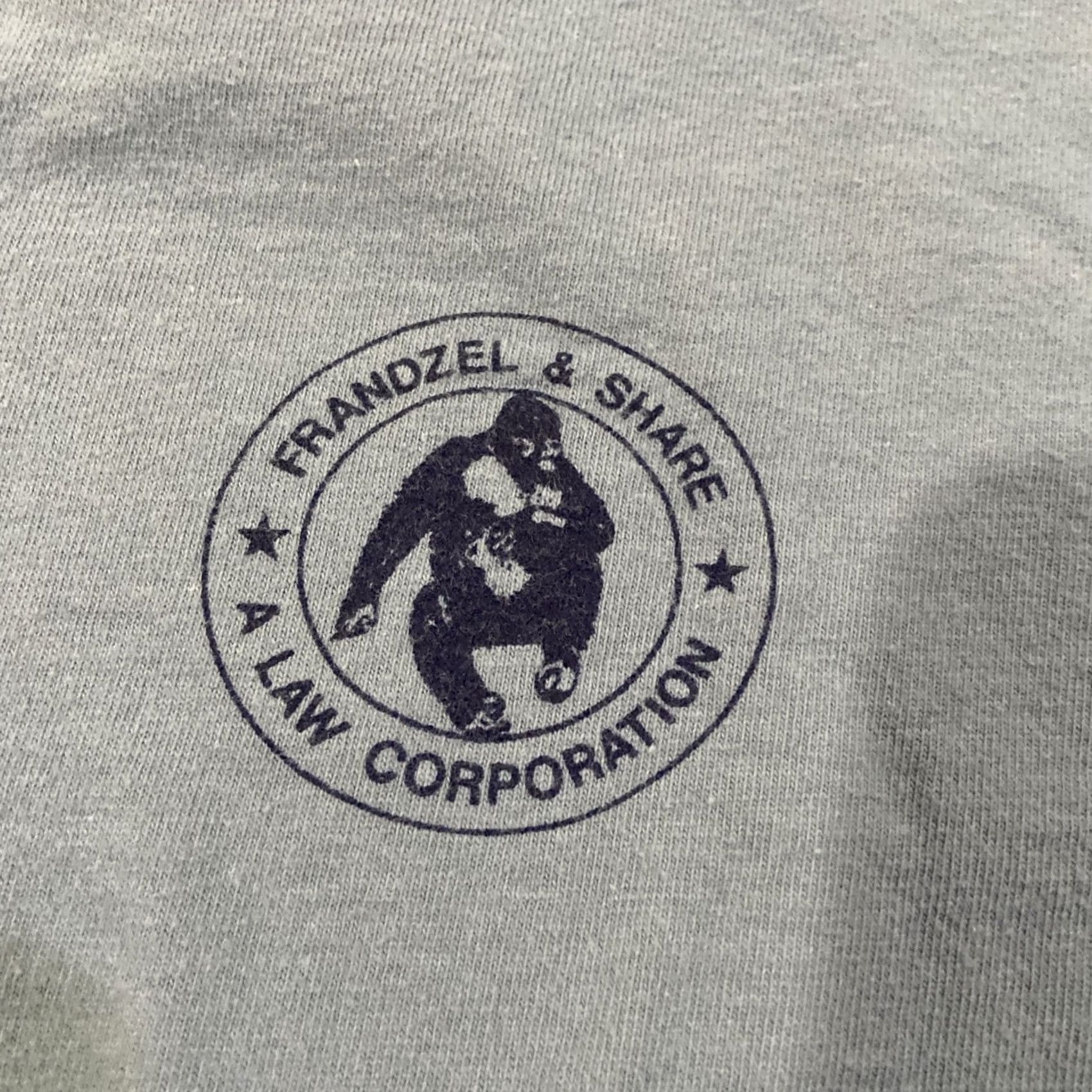 Hanes VINTAGE Gorilla Shirt XL 90s 00s Y2k Frandzel & Share Single Stitch Blue Hanes T-Shirt Men Size US XL / EU 56 / 4 - 7 Thumbnail