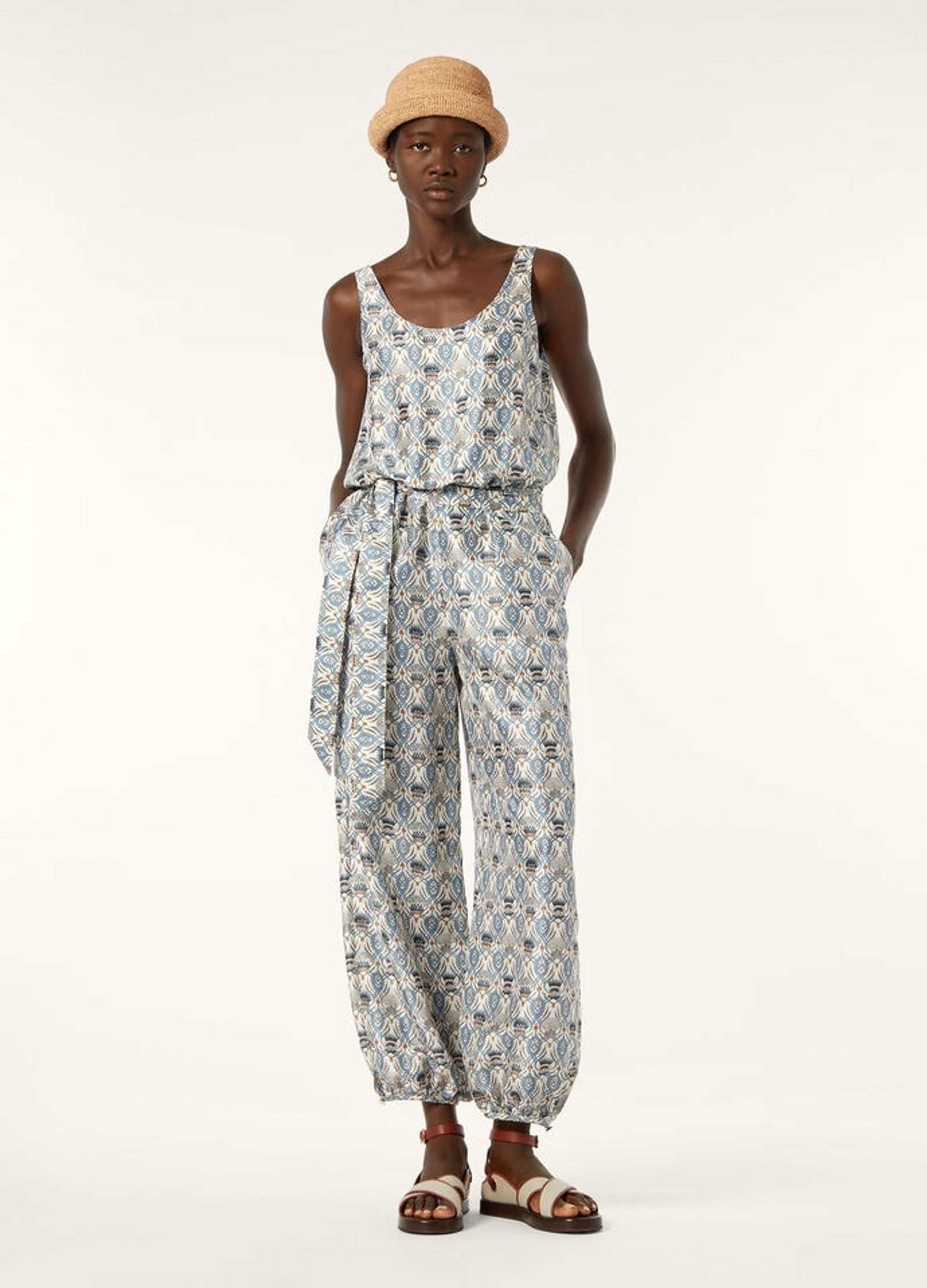 Loro Piana o1srvl11e0526 FAP0258 Nadia Jumpsuit in Multicolor Size 28" / US 6 / IT 42 - 2 Thumbnail
