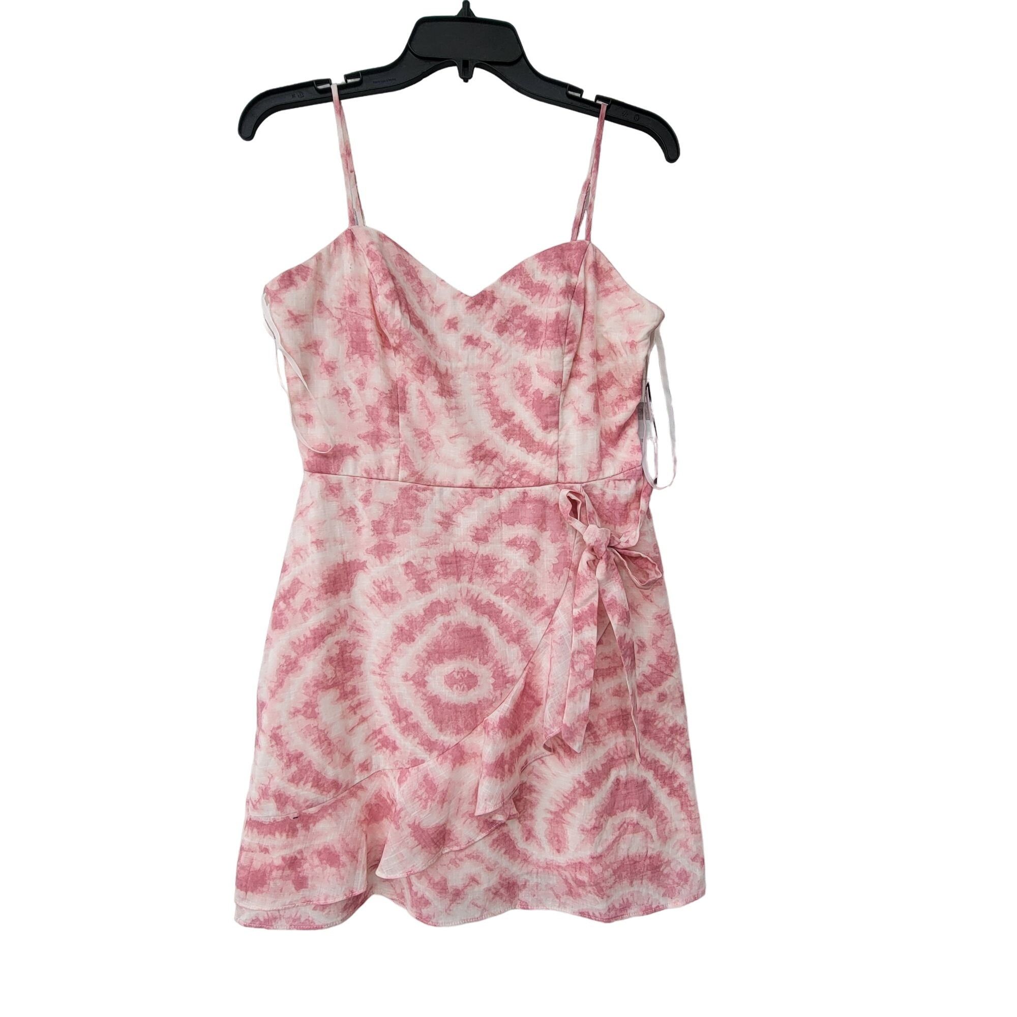 Other Women's Dress Sz 7 CITY STUDIO White Pink Stretch Spaghetti Size S / US 4 / IT 40 - 1 Thumbnail
