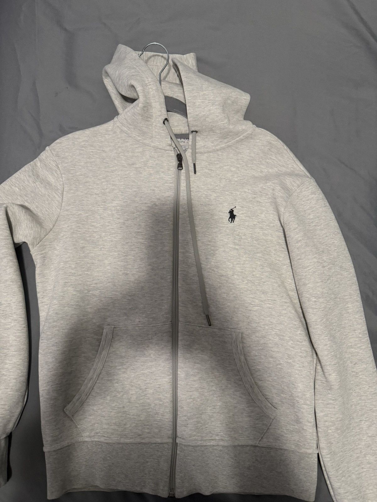 Polo Ralph Lauren Double-Knit Full-Zip Hoodie leather light grey Size US S / EU 44-46 / 1 - 1 Thumbnail