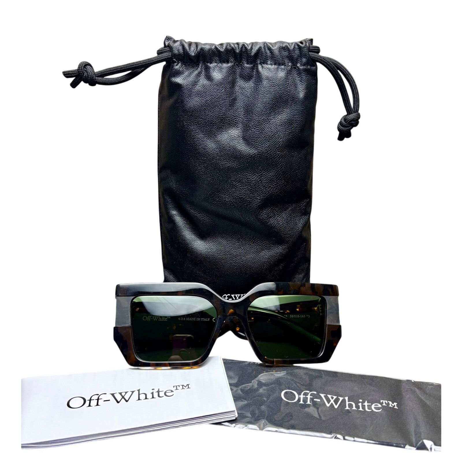 Off-White NEW Off-White Unisex Sunglasses - Dover, Havana Green. Size ONE SIZE - 1 Thumbnail