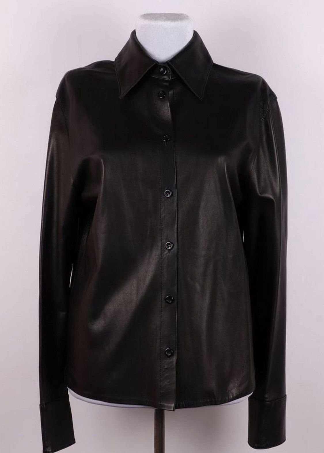 Gucci Gucci by Tom Ford Leather Button Shirt Super Rare Size S / US 4 / IT 40 - 1 Thumbnail