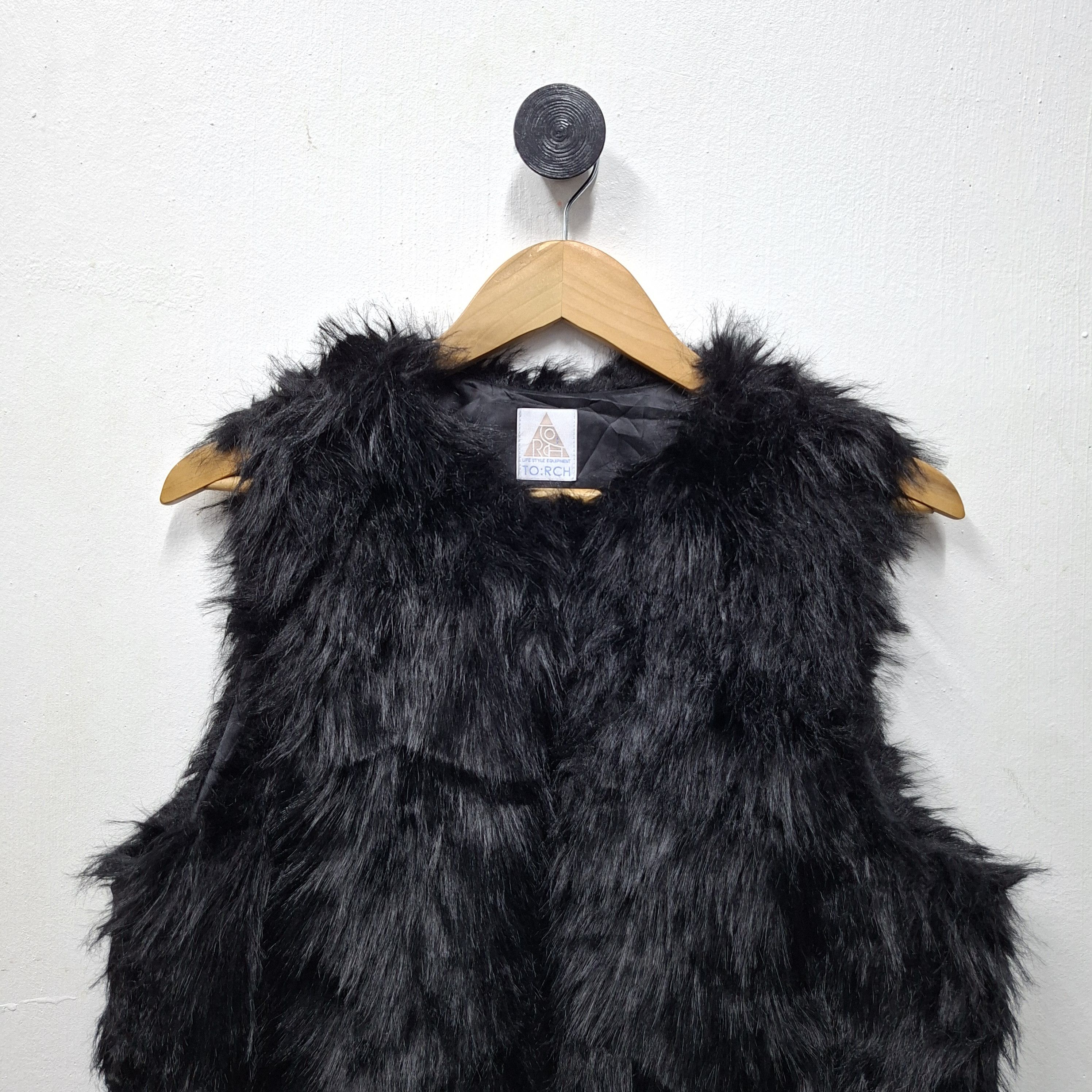 Japanese Brand 💥 To : RCH japan fur black vest jacket Size M / US 6-8 / IT 42-44 - 2 Thumbnail