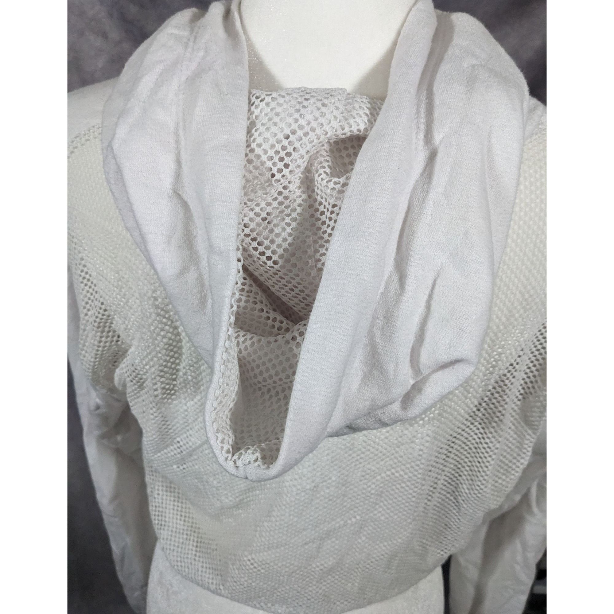 Garage 90s Y2K White Cropped Mesh Hoodie by Garage Size M / US 6-8 / IT 42-44 - 10 Thumbnail