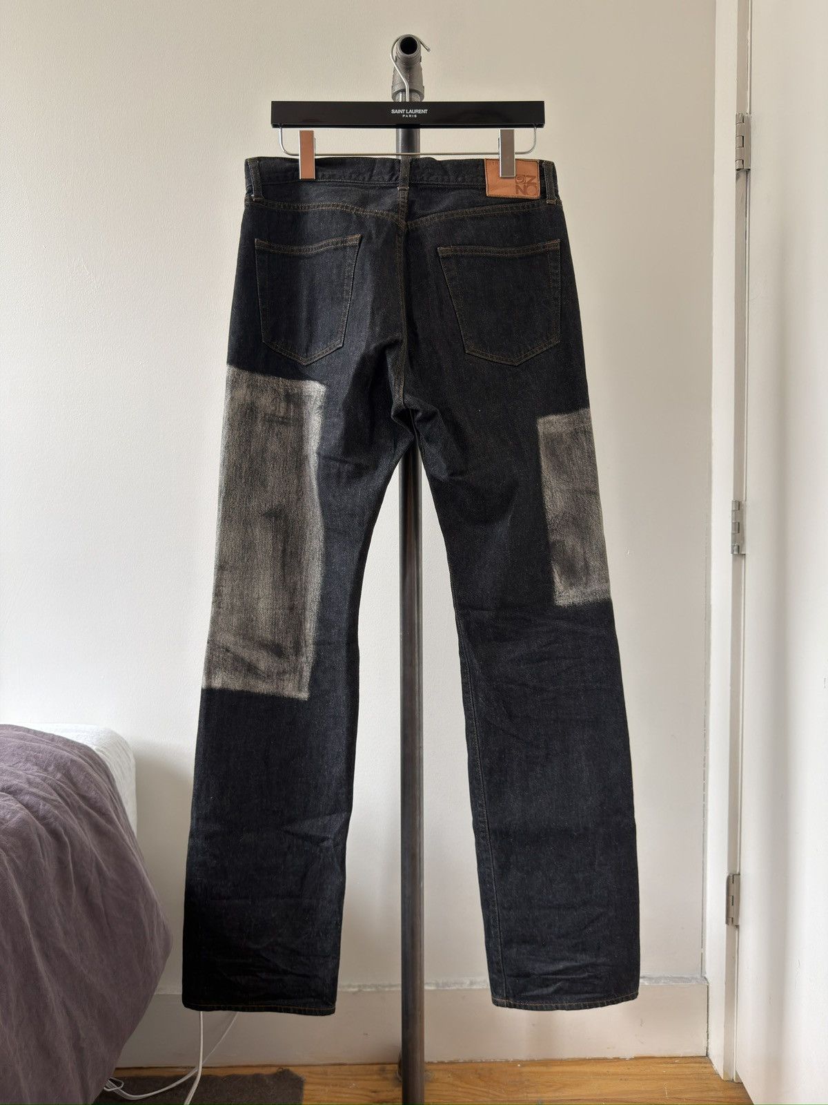 Yohji Yamamoto SS24 Bleach Panel Black Denim Size US 32 / EU 48 - 2 Thumbnail