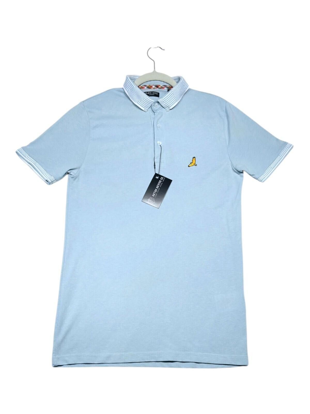 Brave Soul Brave Soul Polo Shirt Men's UK Siize M Baby Blue Logo Size US M / EU 48-50 / 2 - 2 Thumbnail