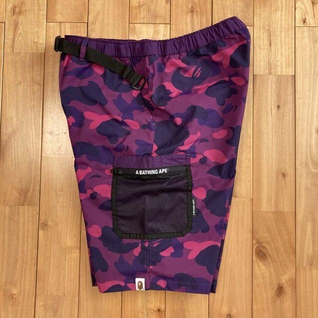 Bape BAPE Purple camo cargo shorts a bathing ape ★size L Size US 34 / EU 50 - 2 Thumbnail