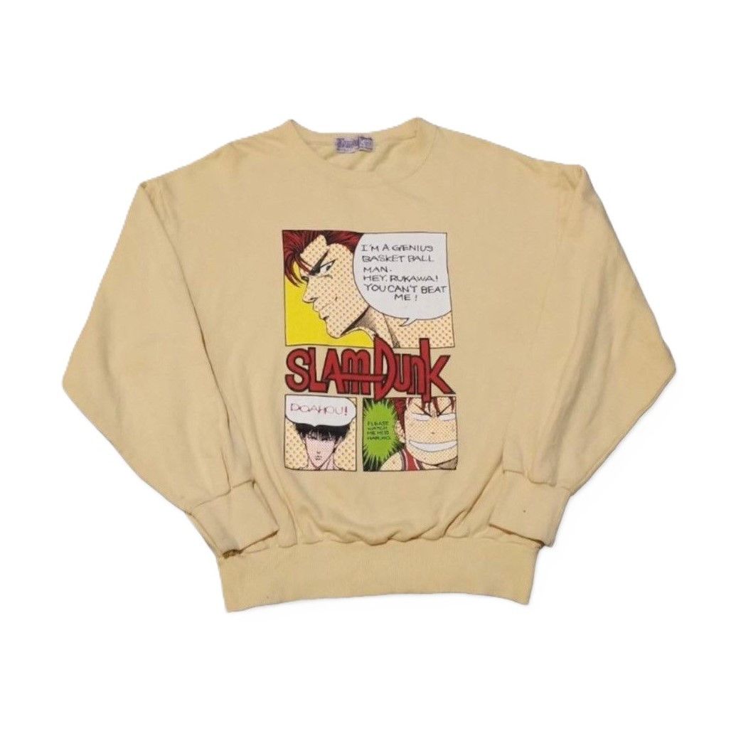 Anime Vintage 90s Slam Dunk Shohoku Anime Manga Sweatshirts Boxy Size US L / EU 52-54 / 3 - 1 Thumbnail