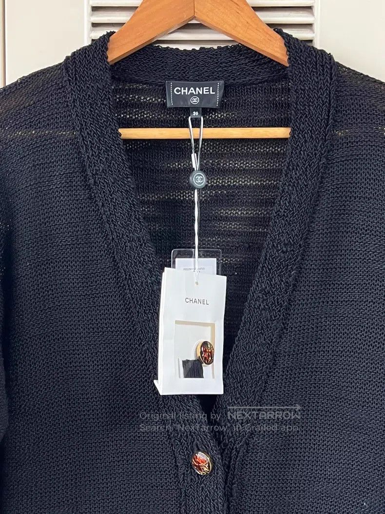 Chanel Chanel Black knitted cardigan coat Size XS / US 0-2 / IT 36-38 - 3 Thumbnail