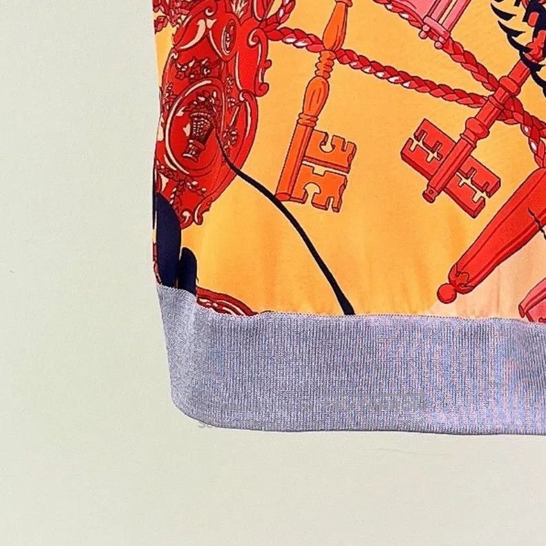 Hermes Hermes Key Print Color Block Short Sleeve Top Size XS / US 0-2 / IT 36-38 - 4 Thumbnail