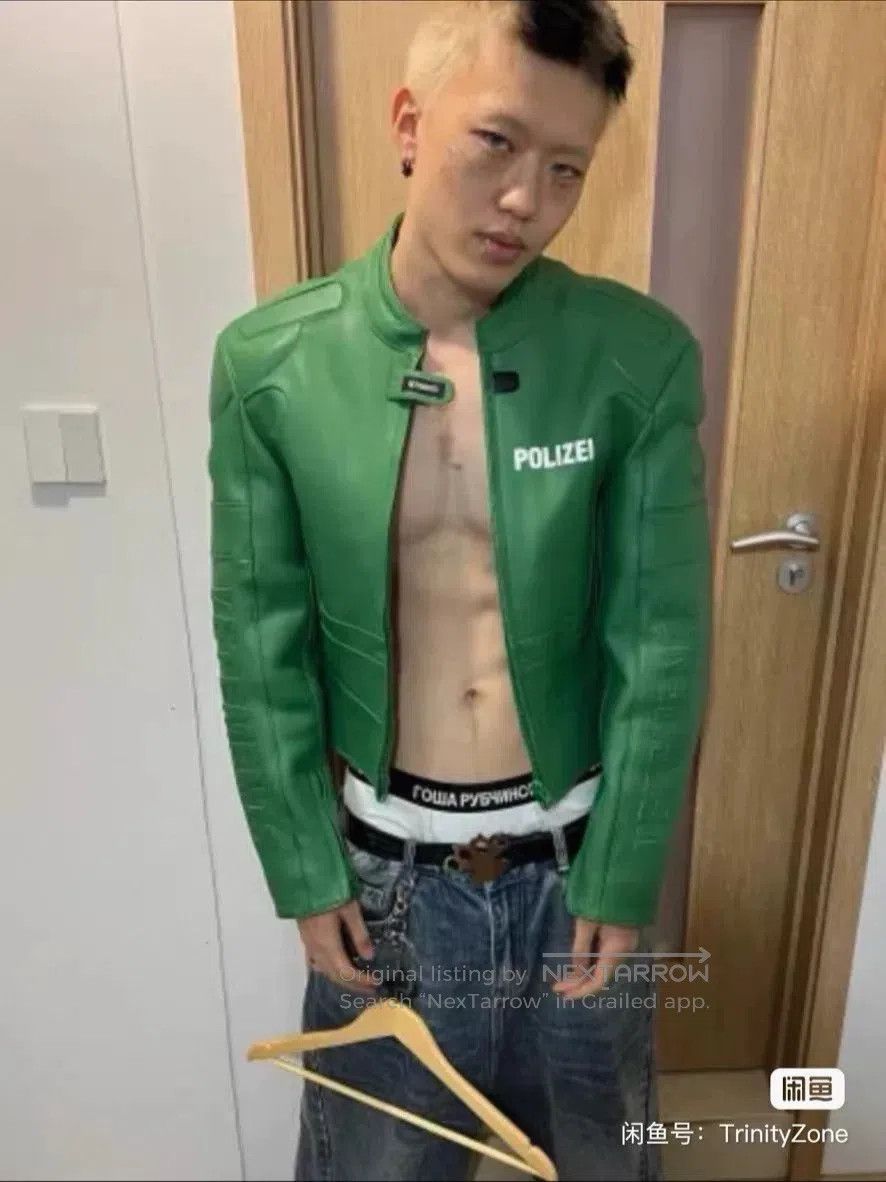 Vetements vetements police moto leather jacket size S. Size US S / EU 44-46 / 1 - 6 Thumbnail