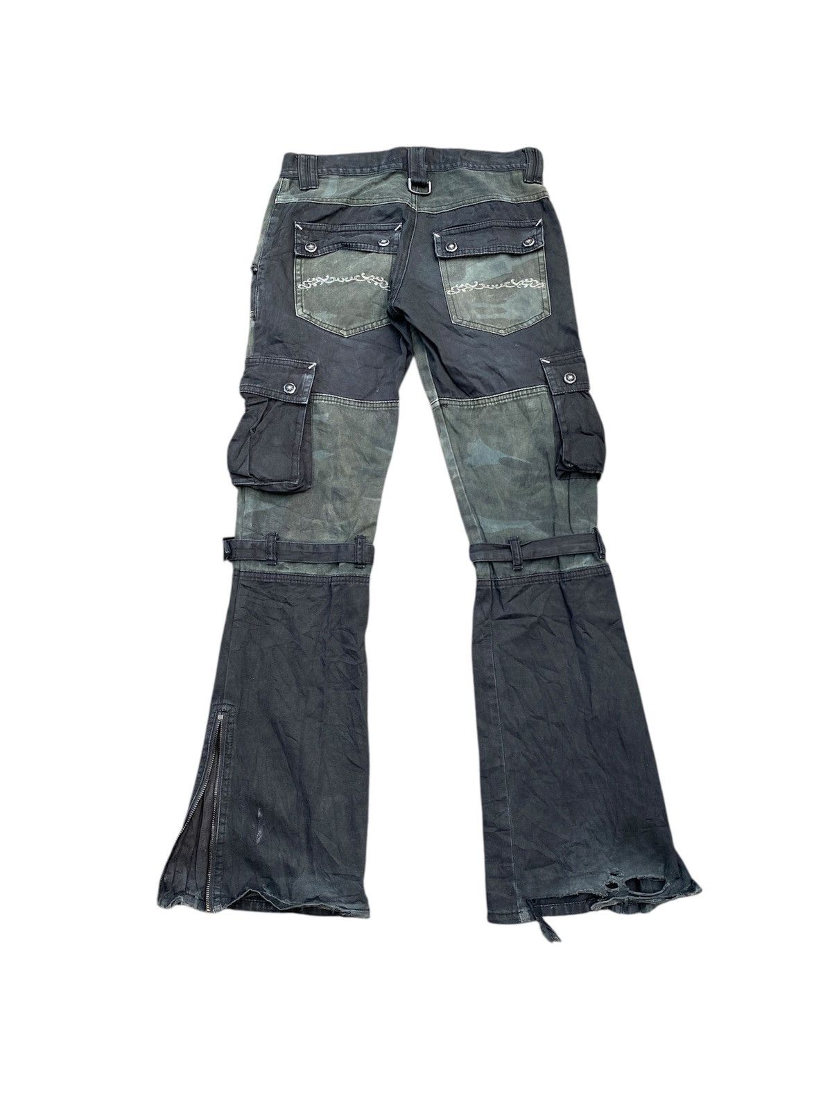 Japanese Brand Midas Japan Bondage Cargo Flare Pant Size US 29 - 2 Thumbnail