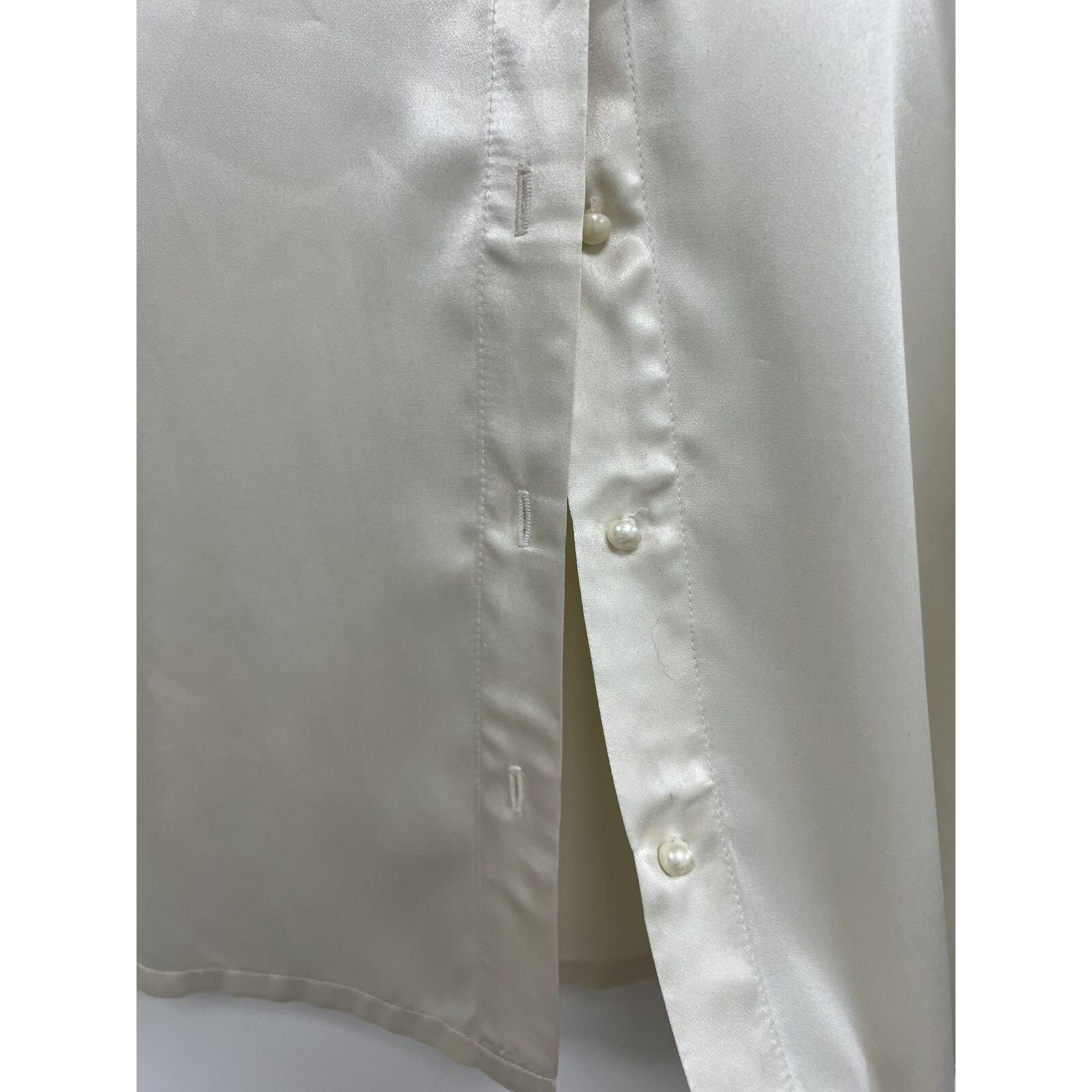 Gianni Valentino GIANNI Women Blouse Long Sleeve Made in USA Ivory A001635 Size M / US 6-8 / IT 42-44 - 9 Thumbnail