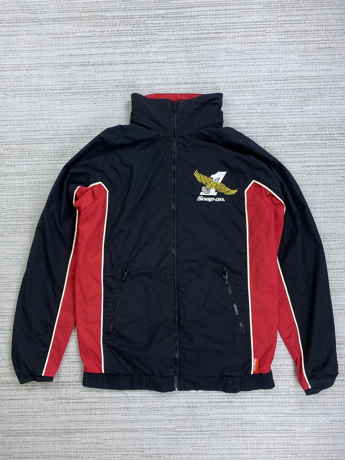 Vintage Snap On Racing Embroidery Zipper Jacket