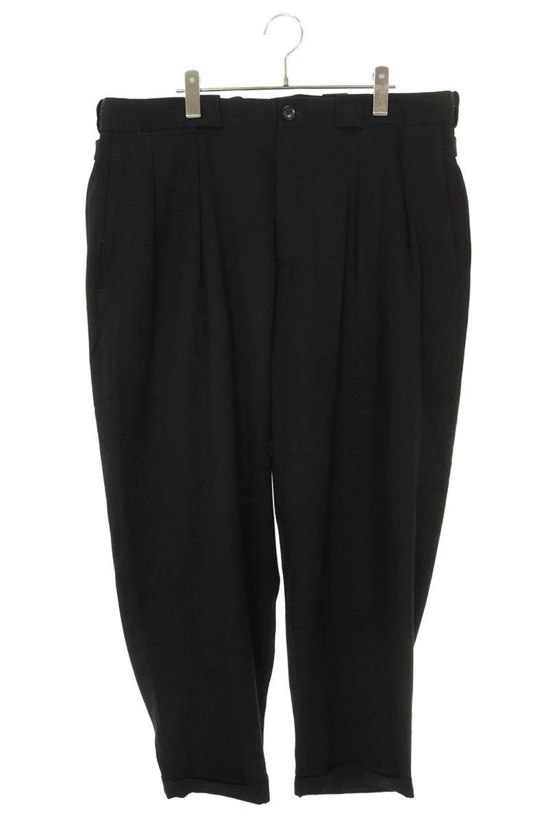Yohji Yamamoto POUR HOMM HR-P68-119 2-Tuck Adjustable P Long Pants (Black) Size US 35 - 1 Thumbnail