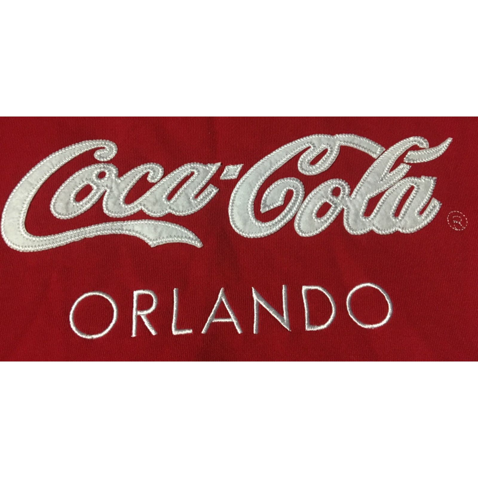 Vintage VINTAGE Coca Cola 90s Orlando Spellout Sweatshirt Men L Red Size US L / EU 52-54 / 3 - 2 Thumbnail