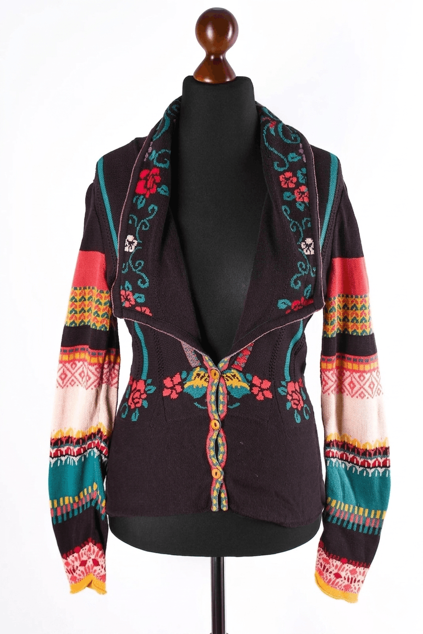 Other Women's IVKO Jacquard Knit Gunta Pattern Jacket Cardigan Size M / US 6-8 / IT 42-44 - 1 Thumbnail