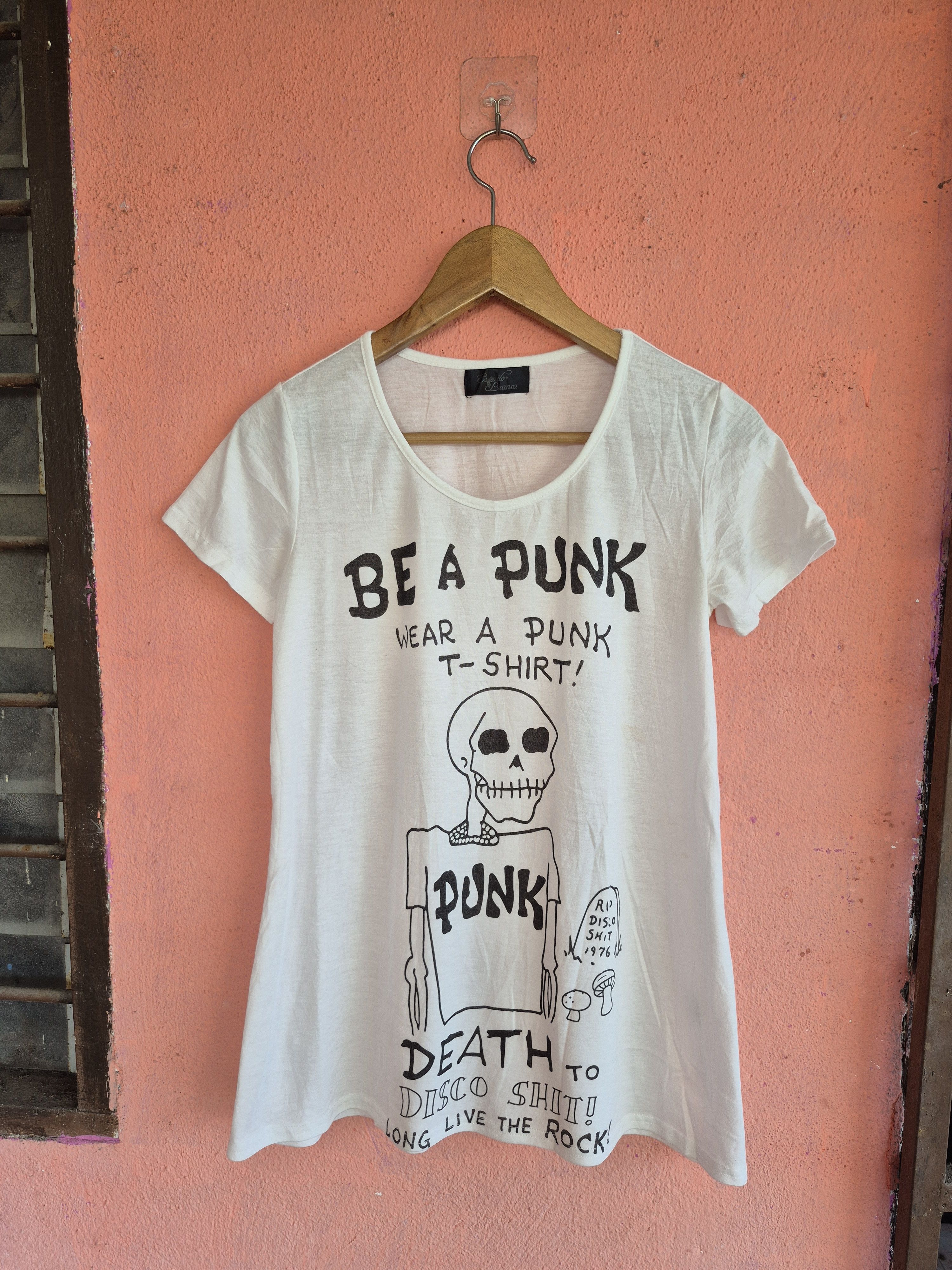 Japanese Brand 🔥 Be A Punk Rip Disco Shit Tee Size M / US 6-8 / IT 42-44 - 1 Thumbnail