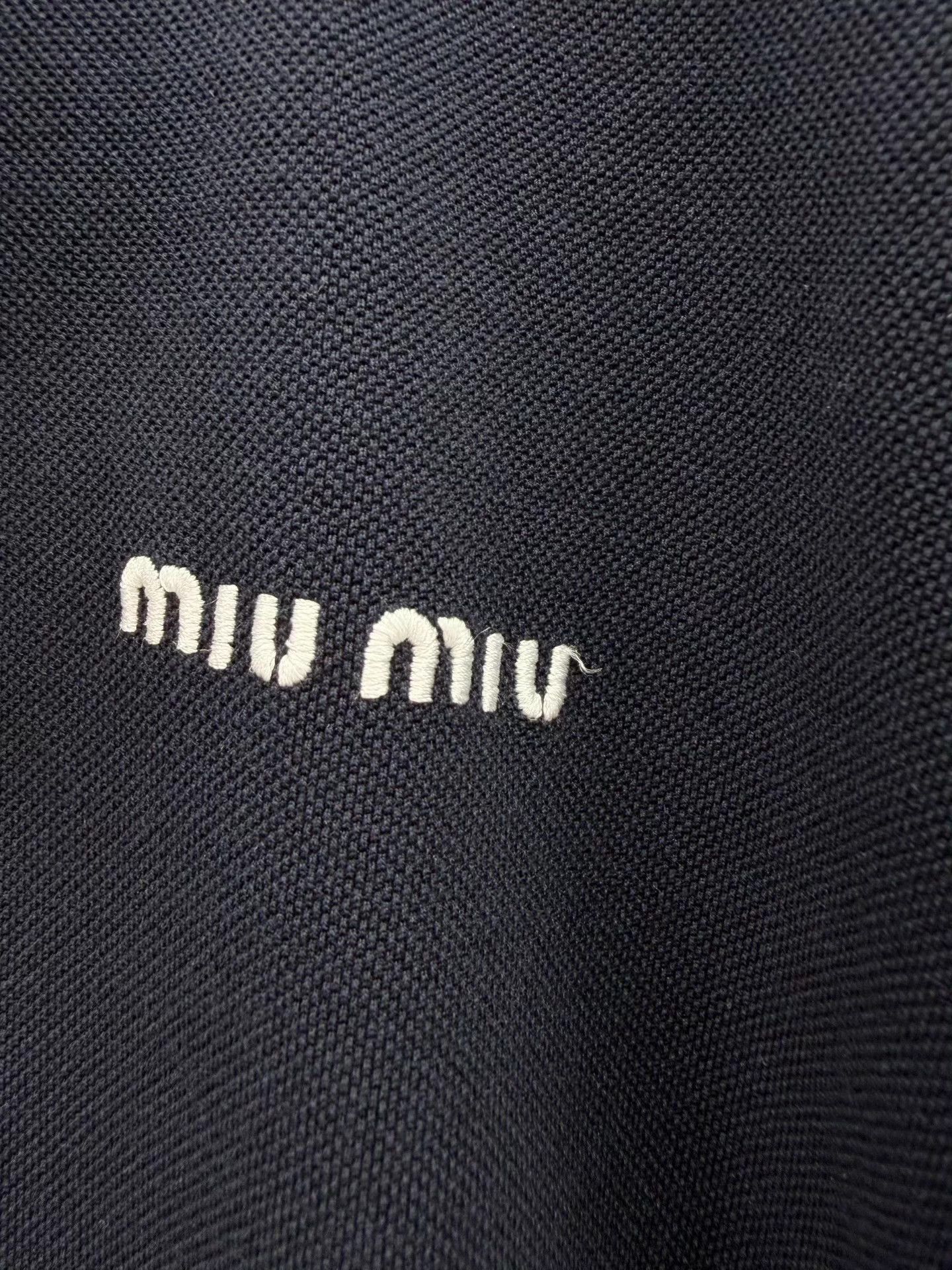 Miu Miu MIU MIU New With Tags Letter Embroidered Polo S Size S / US 4 / IT 40 - 4 Thumbnail