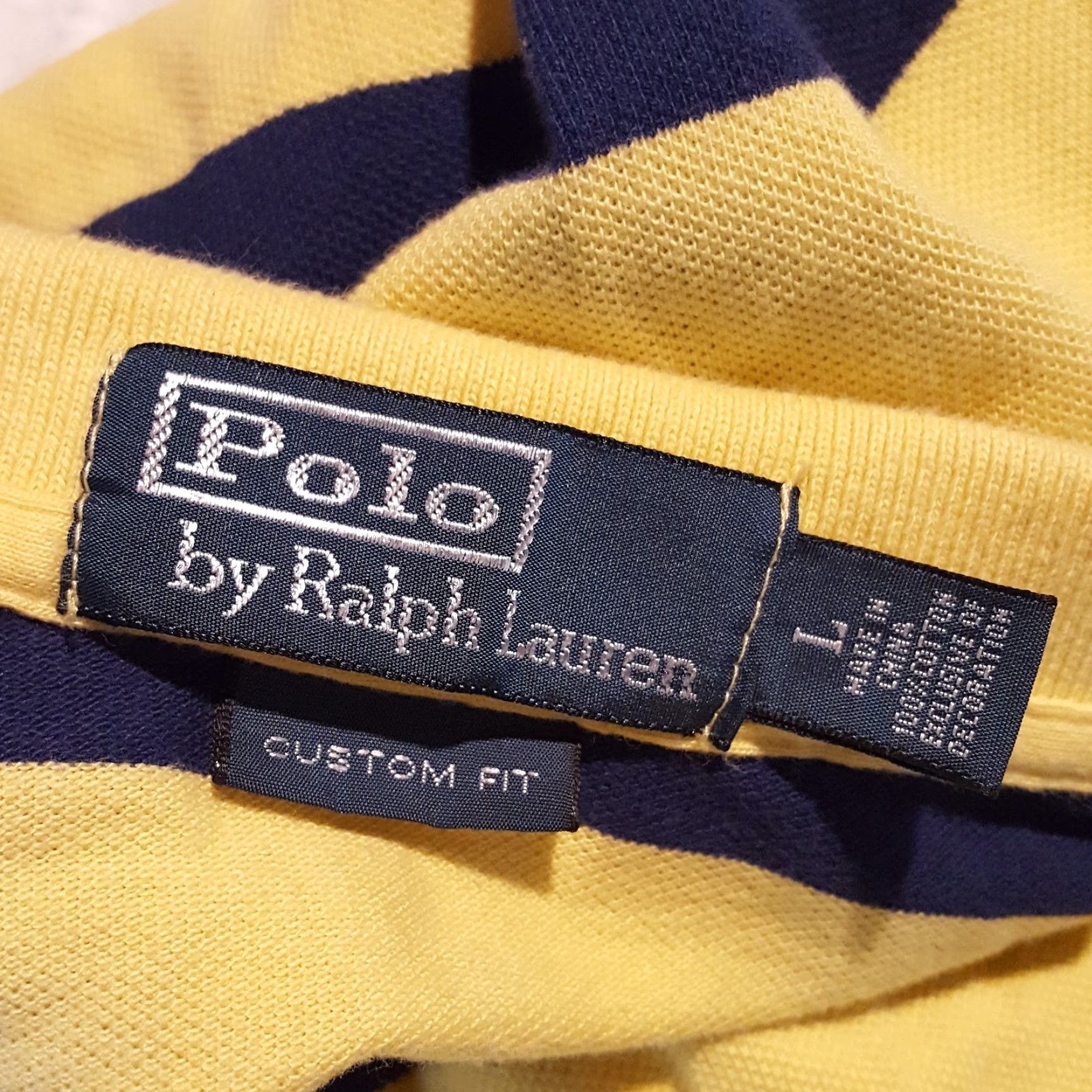 Polo Ralph Lauren Vintage Polo Ralph Lauren Men's L Polo Shirt 90s Striped Short Sleeve Collared Casual Golf Surf Preppy Size US L / EU 52-54 / 3 - 7 Thumbnail