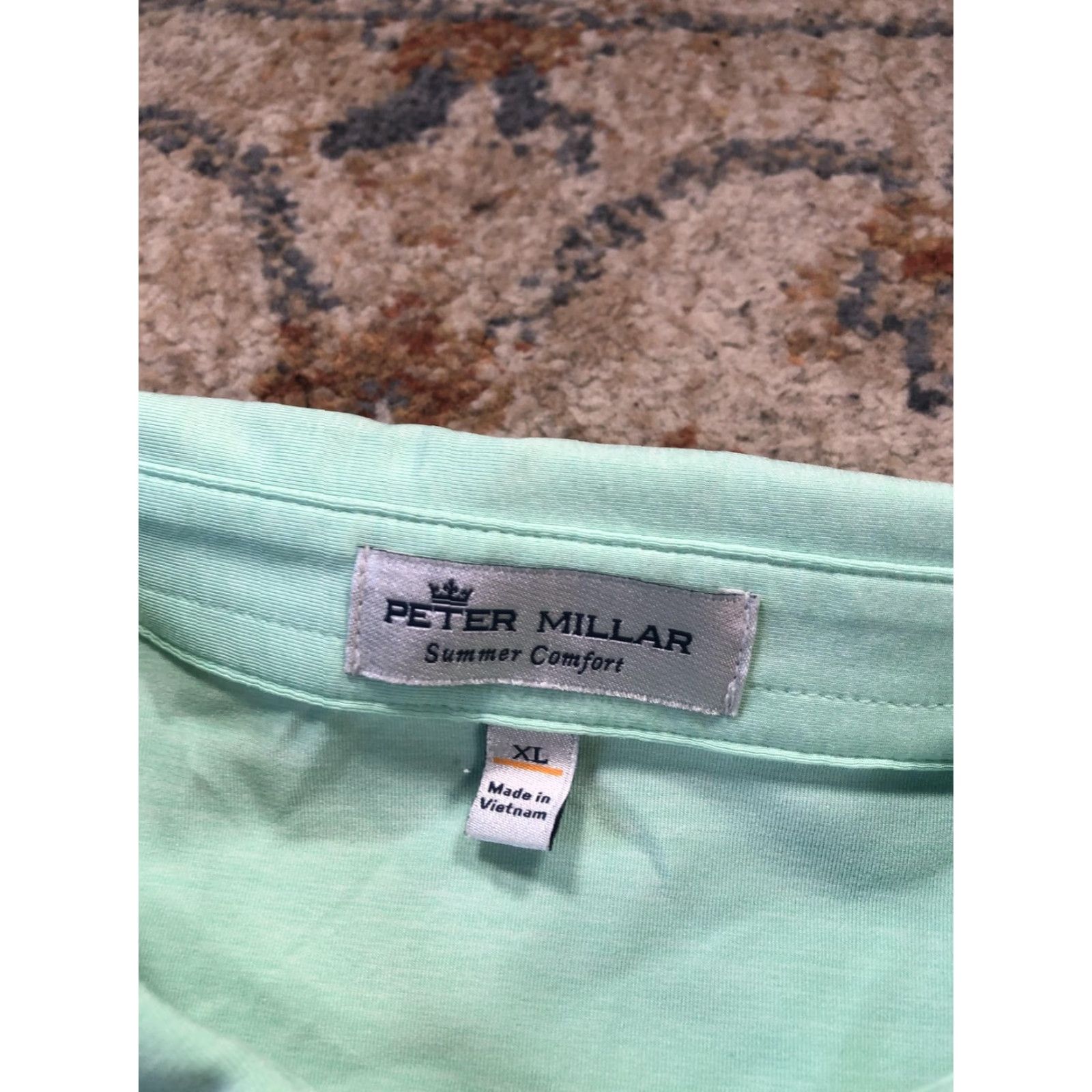 Peter Millar Peter Millar Summer Comfort Polo Shirt Mens XL Green Solid Golf Short Sleeve Size US XL / EU 56 / 4 - 7 Thumbnail
