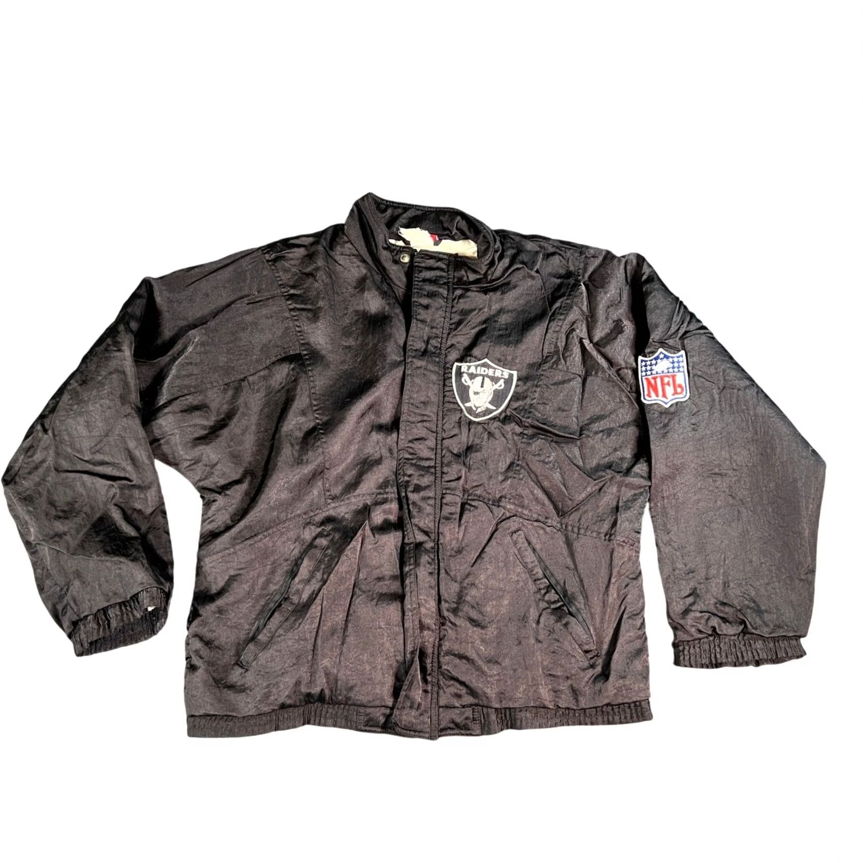 Vintage VINTAGE Apex One Raiders Jacket Mens Small Black 90s Windbreaker Quilted Lining Size US S / EU 44-46 / 1 - 2 Thumbnail