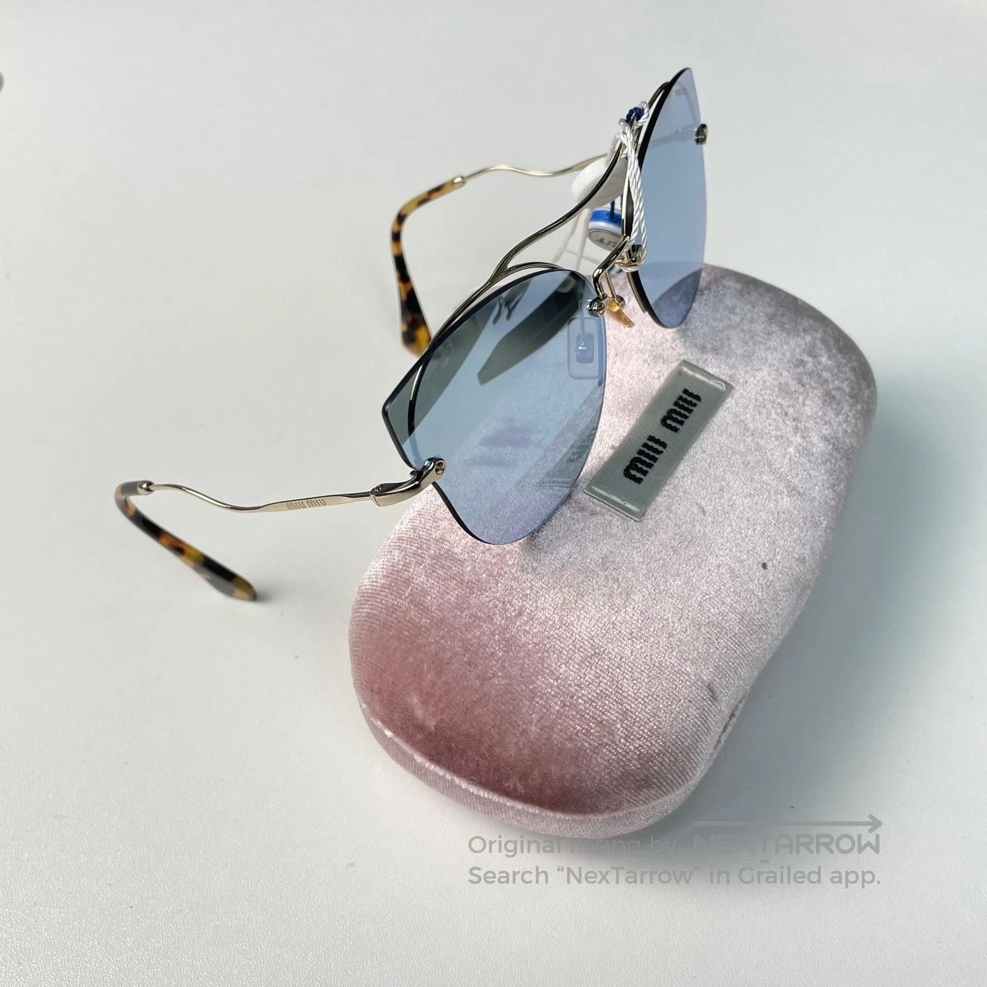 Miu Miu Miu Miu Cat ear polarized blue sunglasses| Size ONE SIZE - 2 Thumbnail