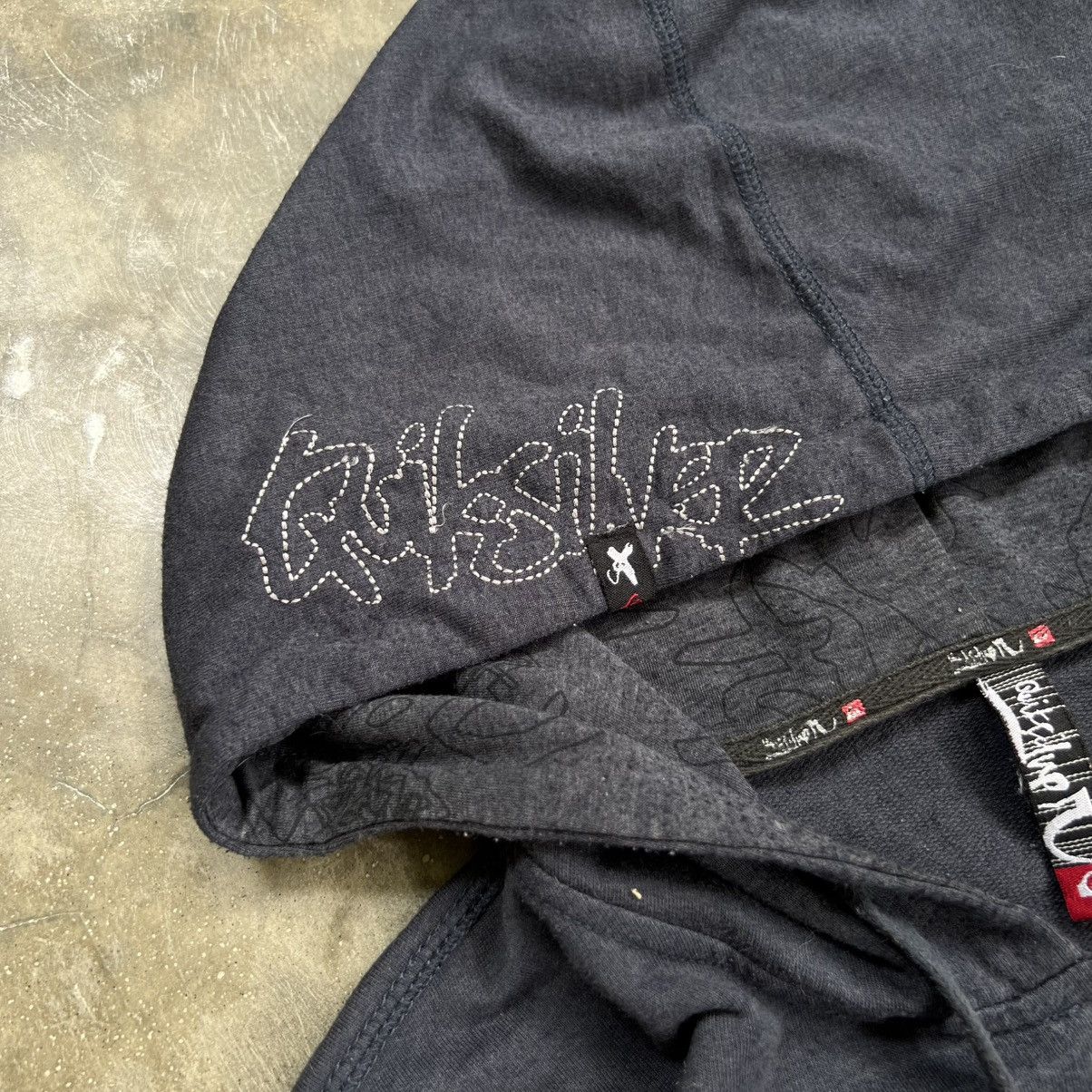 Quiksilver 2000s Quicksilver Embroidery Zip Hoodie Size US L / EU 52-54 / 3 - 4 Thumbnail