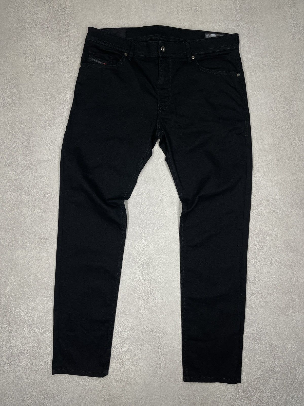Diesel Mens Diesel Thommer Full Black Denim Jeans Y2K Skull Size US 36 / EU 52 - 6 Thumbnail