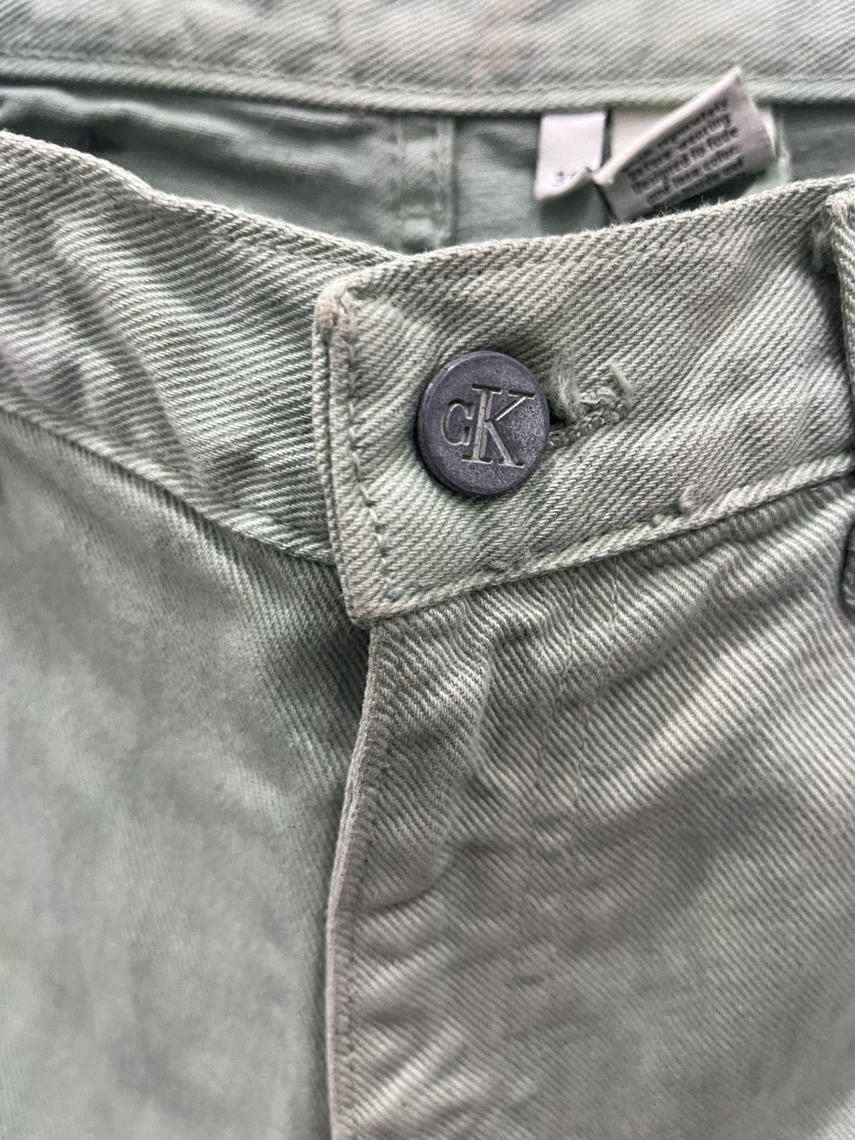 Calvin Klein Vintage 90s Calvin Klein Out Baggy Fit Denim Jeans Green Size US 30 / EU 46 - 2 Thumbnail