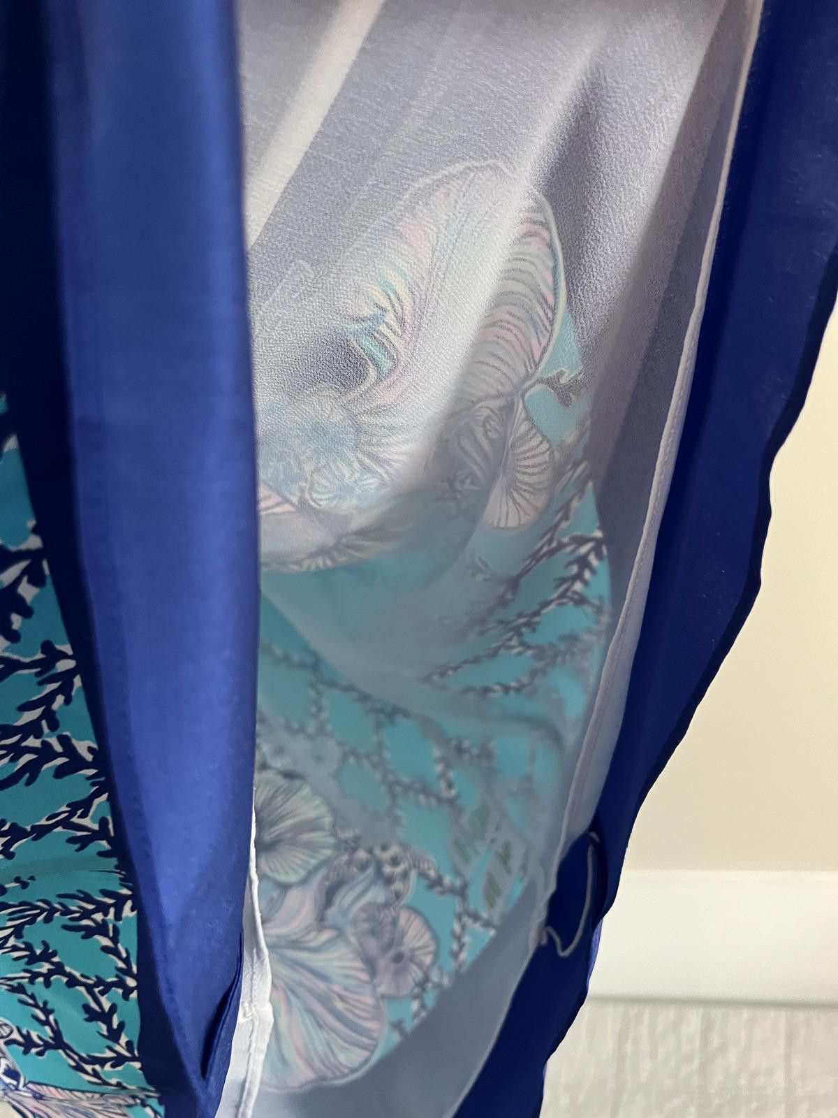 Lilly Pulitzer Lilly Pulitzer Shalynn Silk Caftan Lapis Lazuli Size M / US 6-8 / IT 42-44 - 7 Thumbnail