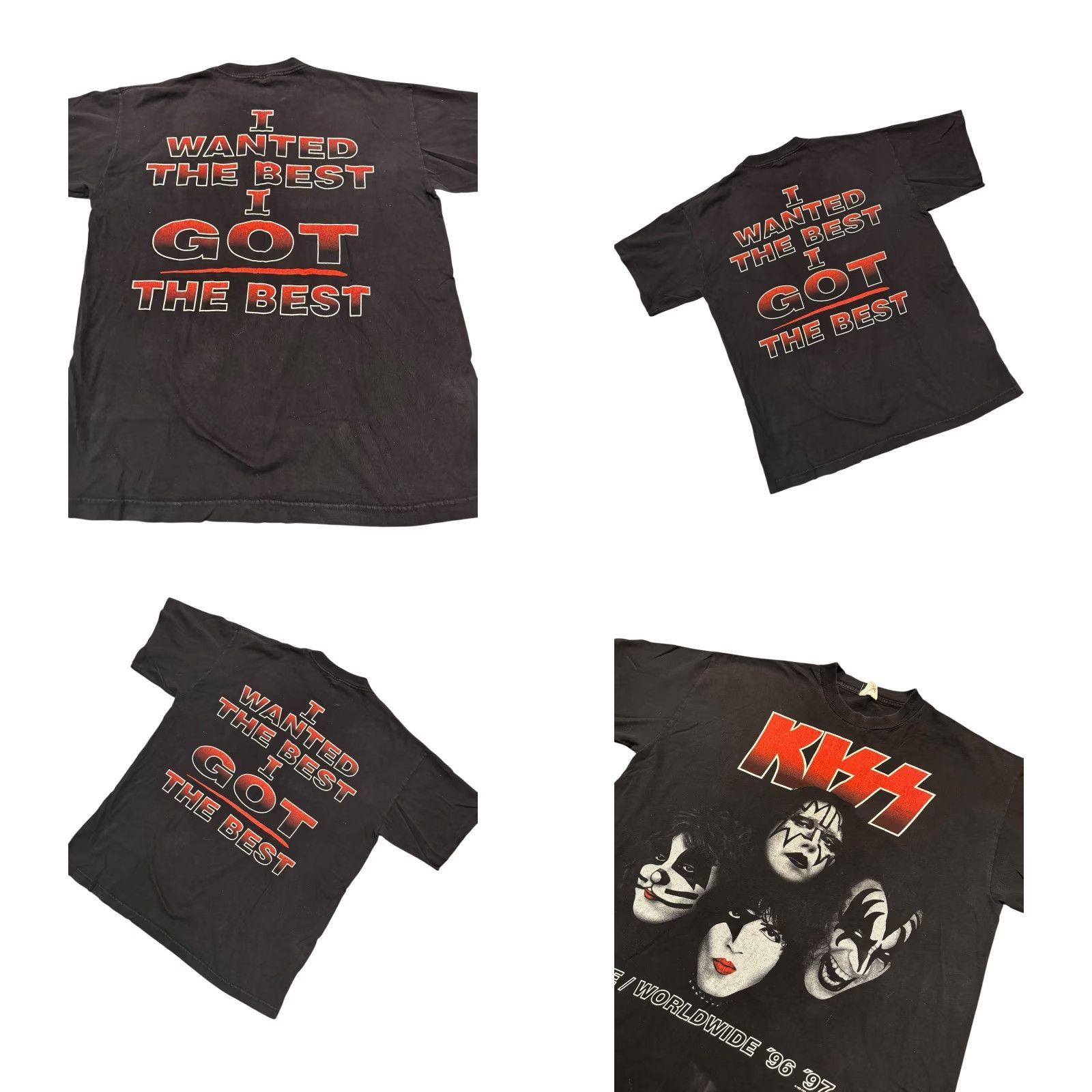 Vintage VINTAGE Kiss Alive Worldwide Tour I Got The Best Band T-Shirt XL Cronies Shirt Men Black 1996 90s Rock Logo Size US XL / EU 56 / 4 - 8 Thumbnail