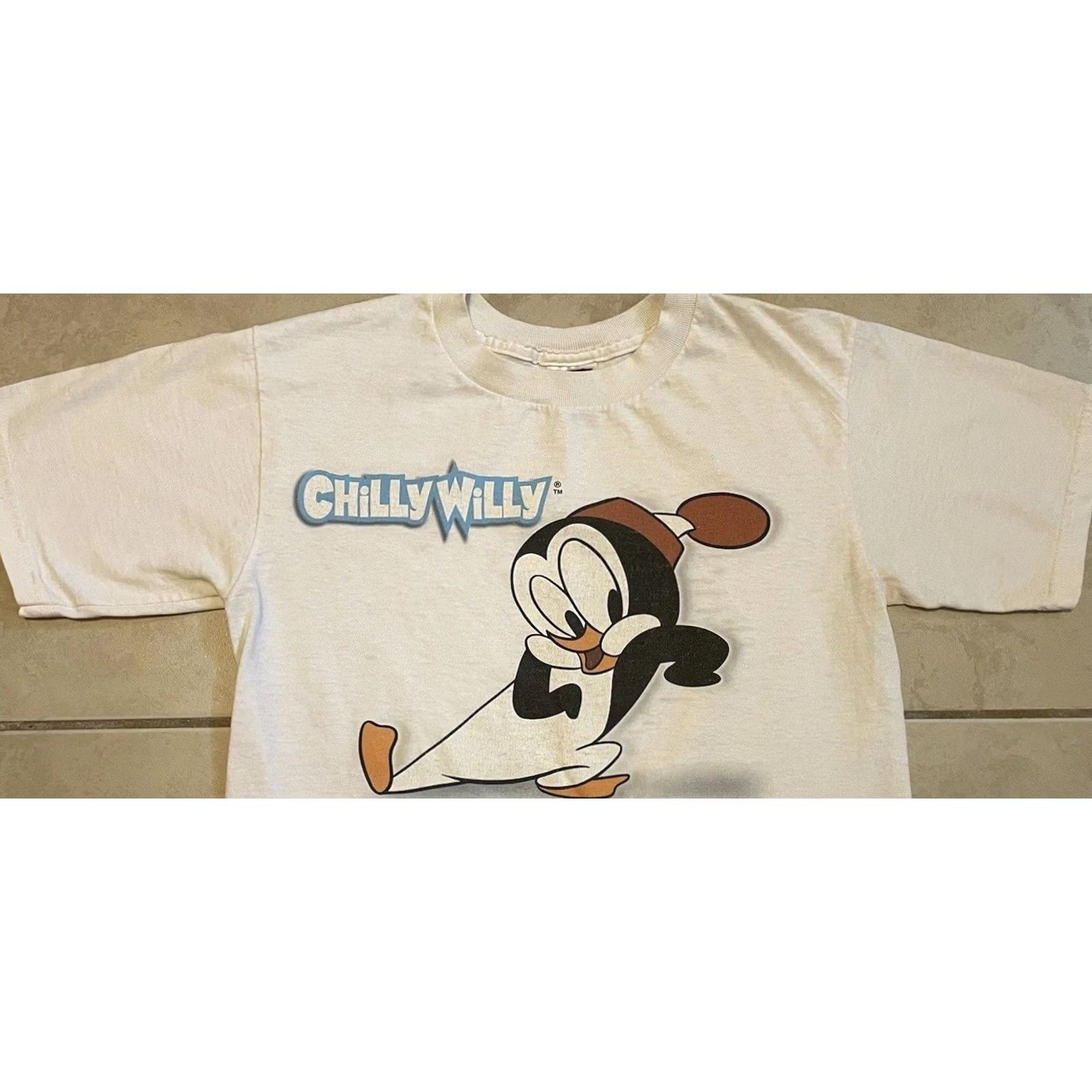 Vintage VINTAGE Chilly Willy Promo Shirt XS S Cartoon Funny TV Disney Warner Bros T-Shirt Men White Grunge 80s 90s Size US XS / EU 42 / 0 - 5 Thumbnail