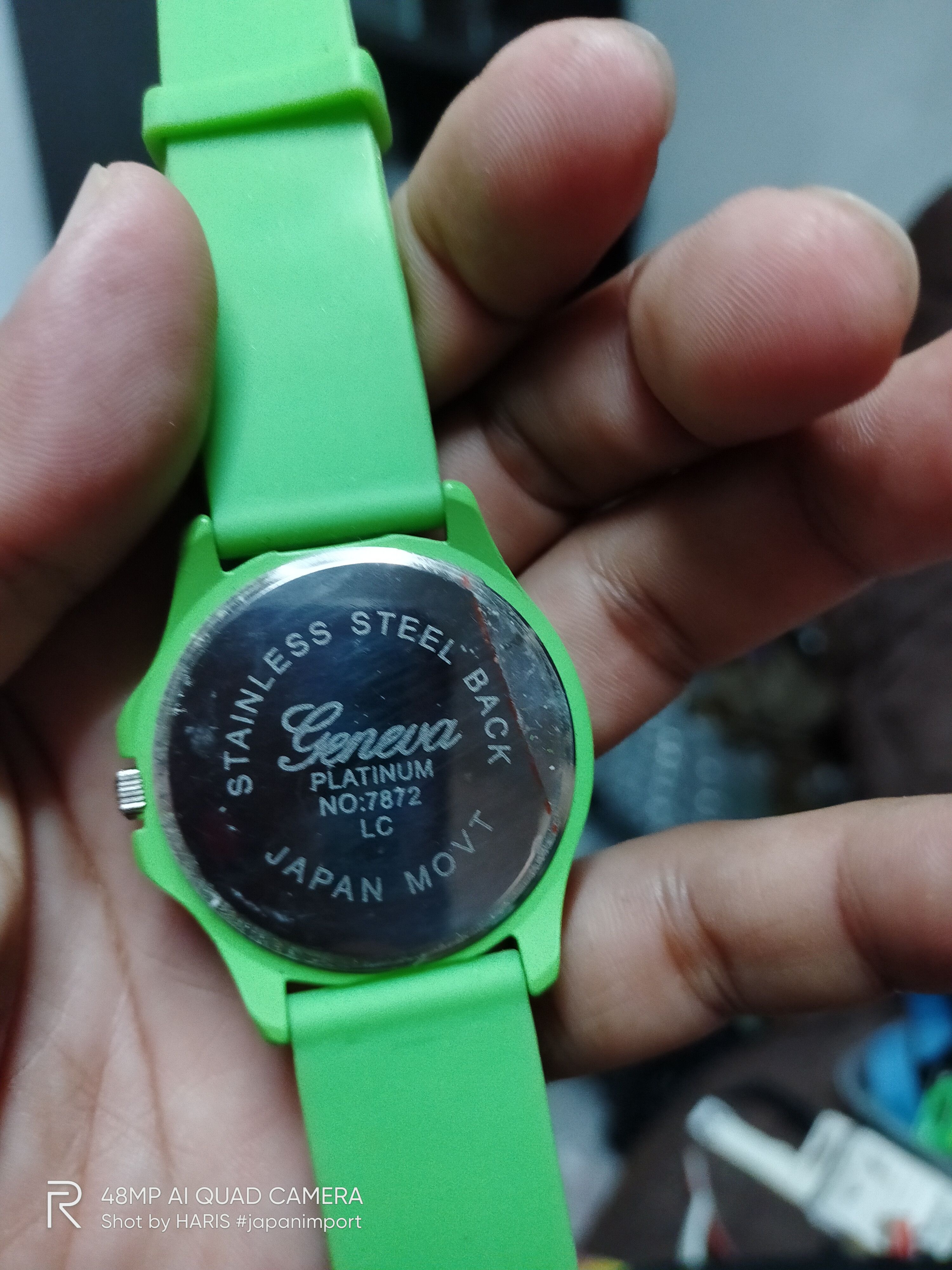 Designer × Vintage GREEN COOL 💥 GENEVA PLATINUM WATCH JAPAN DESIGN Size ONE SIZE - 4 Thumbnail