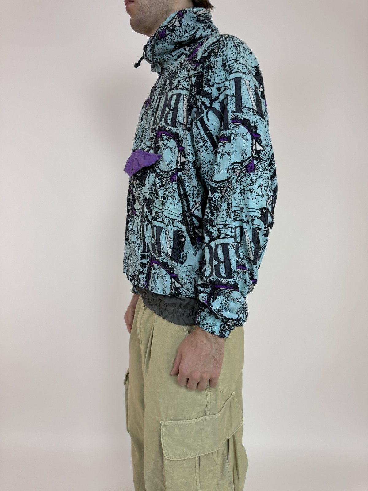 Vintage Active Swiss Design multicolour jacket 1/4 zip anorak Size US L / EU 52-54 / 3 - 6 Thumbnail
